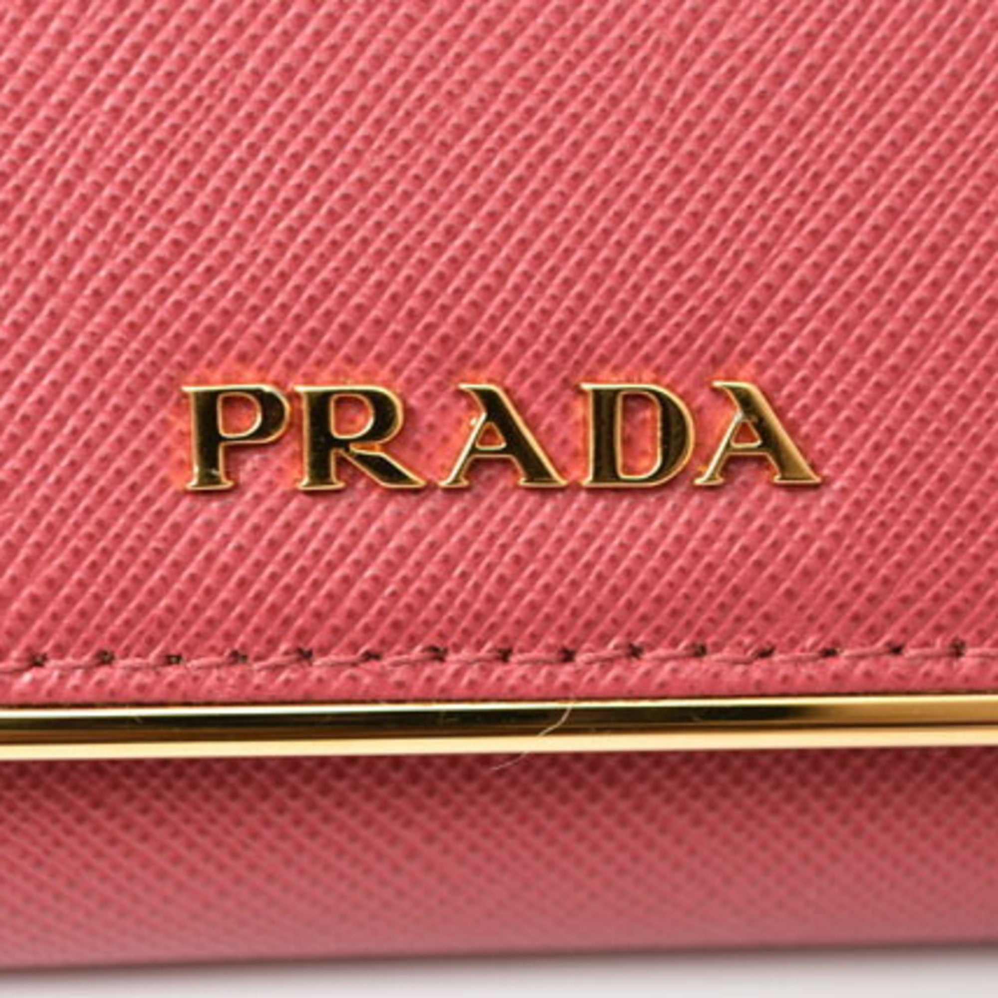 Prada Peonia Saffiano Metal Saffiano Metal Long Wallet (Bi-Fold) (Pre-Owned)