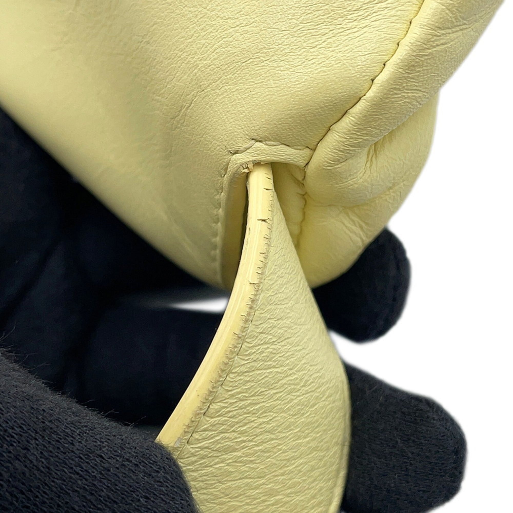 Bottega Veneta Yellow Leather Handbag Sling Bag (Pre-Owned)