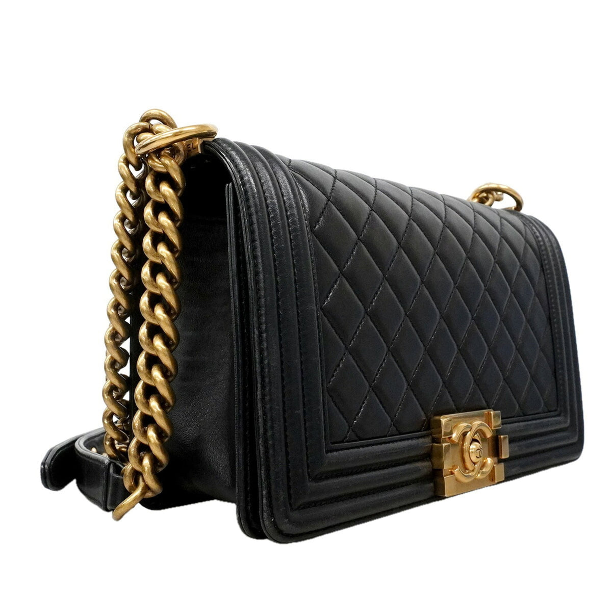 Chanel Black Leather Shoulder Bag (Pre-Owned)