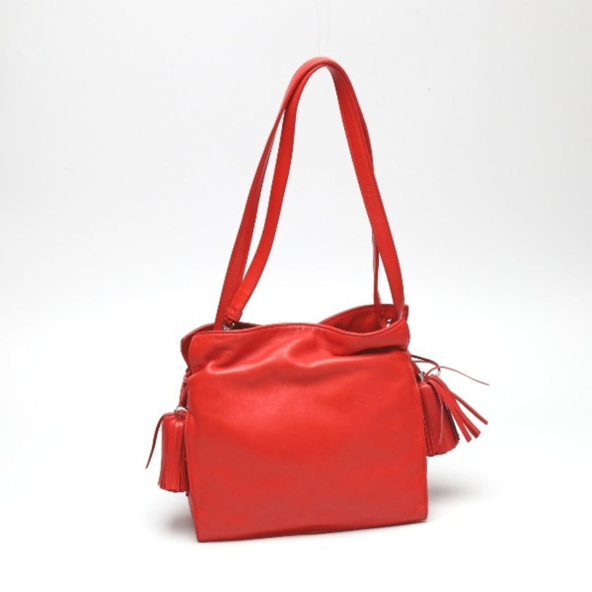 Loewe Red Color Leather Shoulder Bag (Pre-Owned)