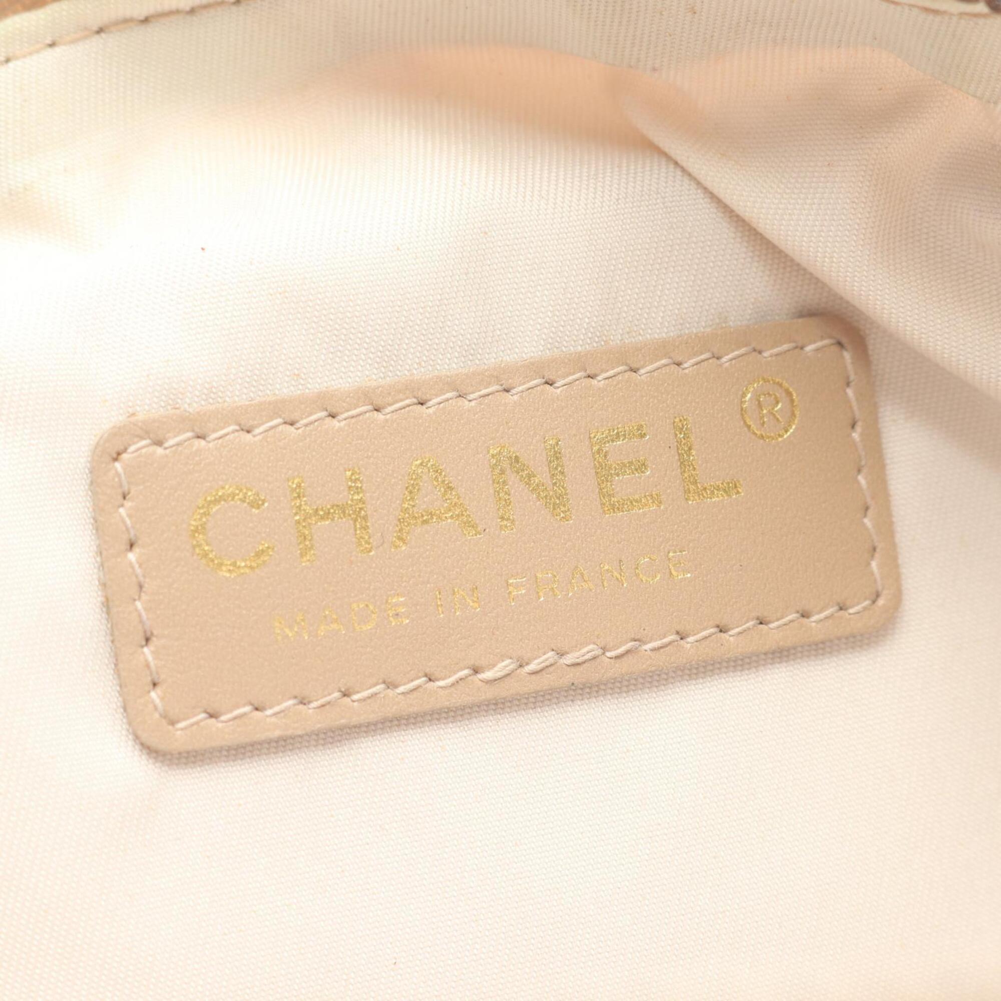 Chanel Beige New Travel Line Leather Shoulder Bag (Pre-Owned)
