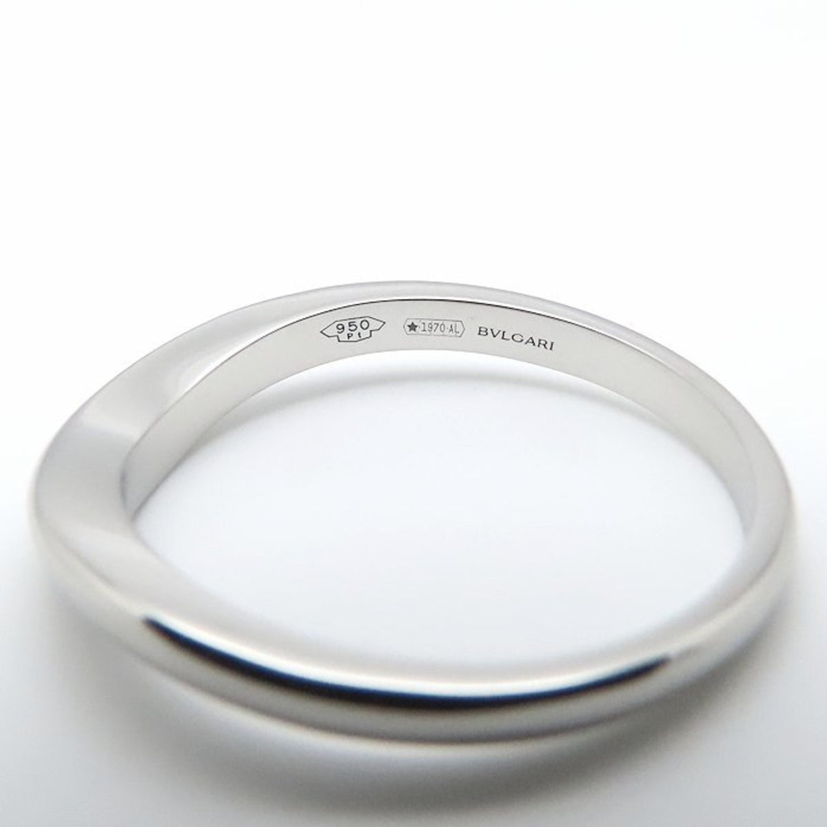 Bvlgari Platinum Platinum 950 Band Ring (Pre-Owned)