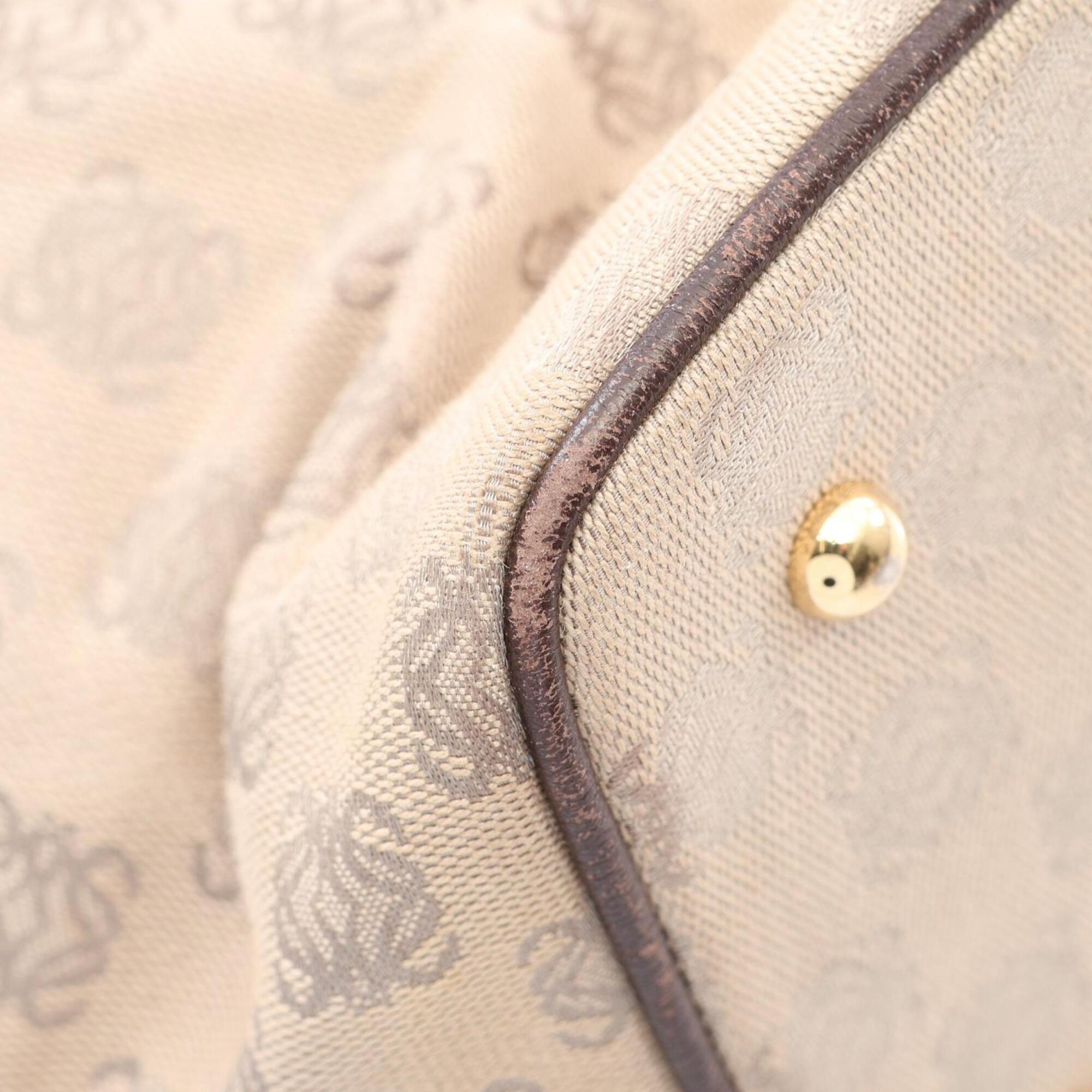 Loewe Beige Brown Canvas Leather Handbag Tote Bag (Pre-Owned)