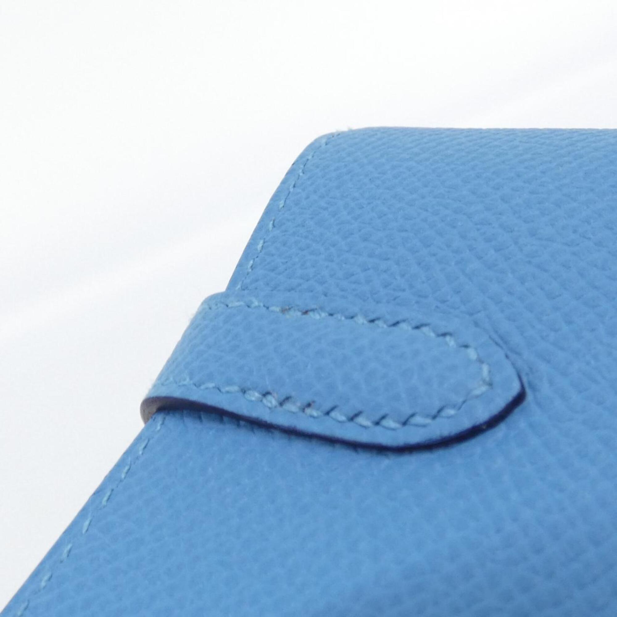 Hermes Blue Epsom Leather Wallet (Tri-Fold) (Pre-Owned)