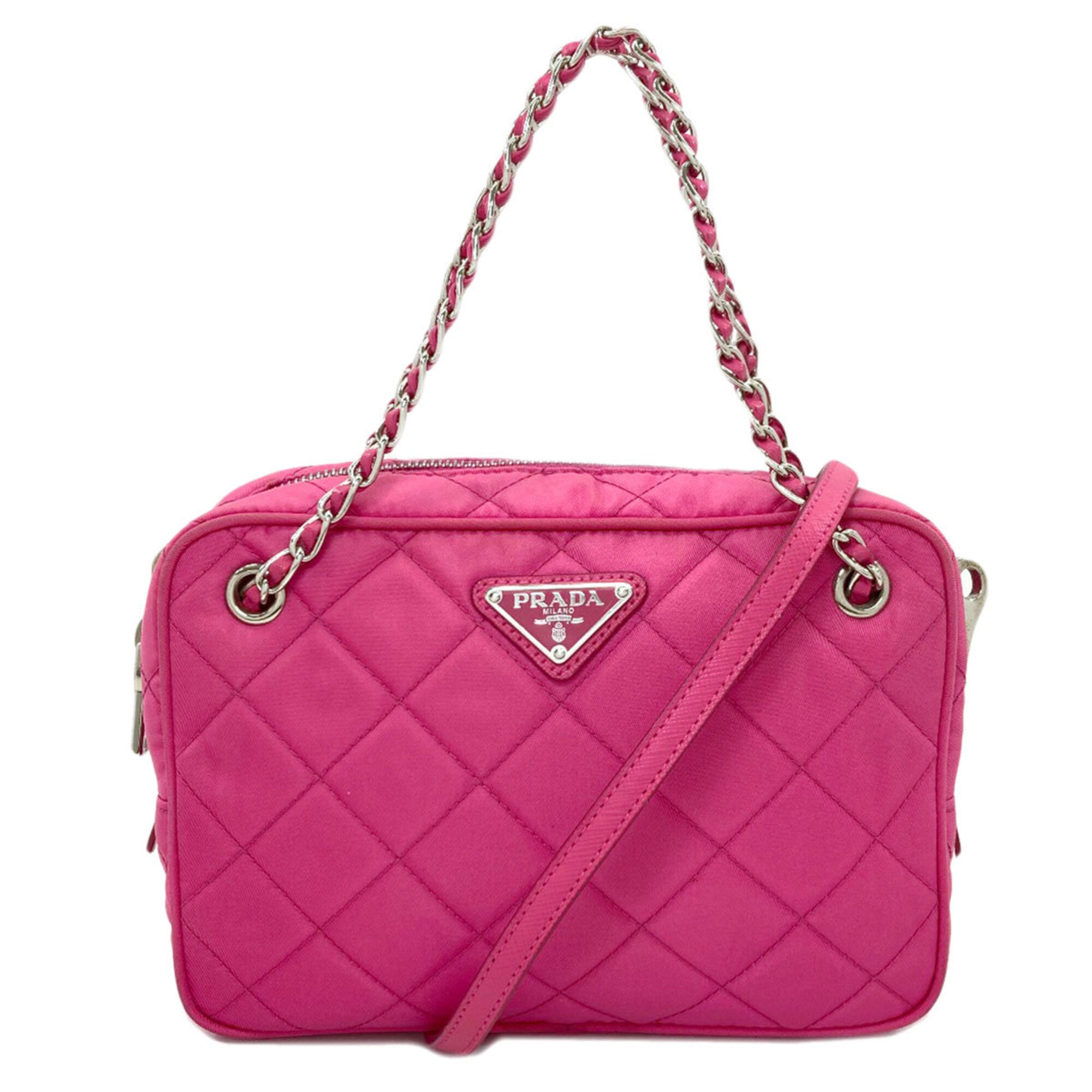 Prada Pink Nylon Shoulder Bag (Pre-Owned)