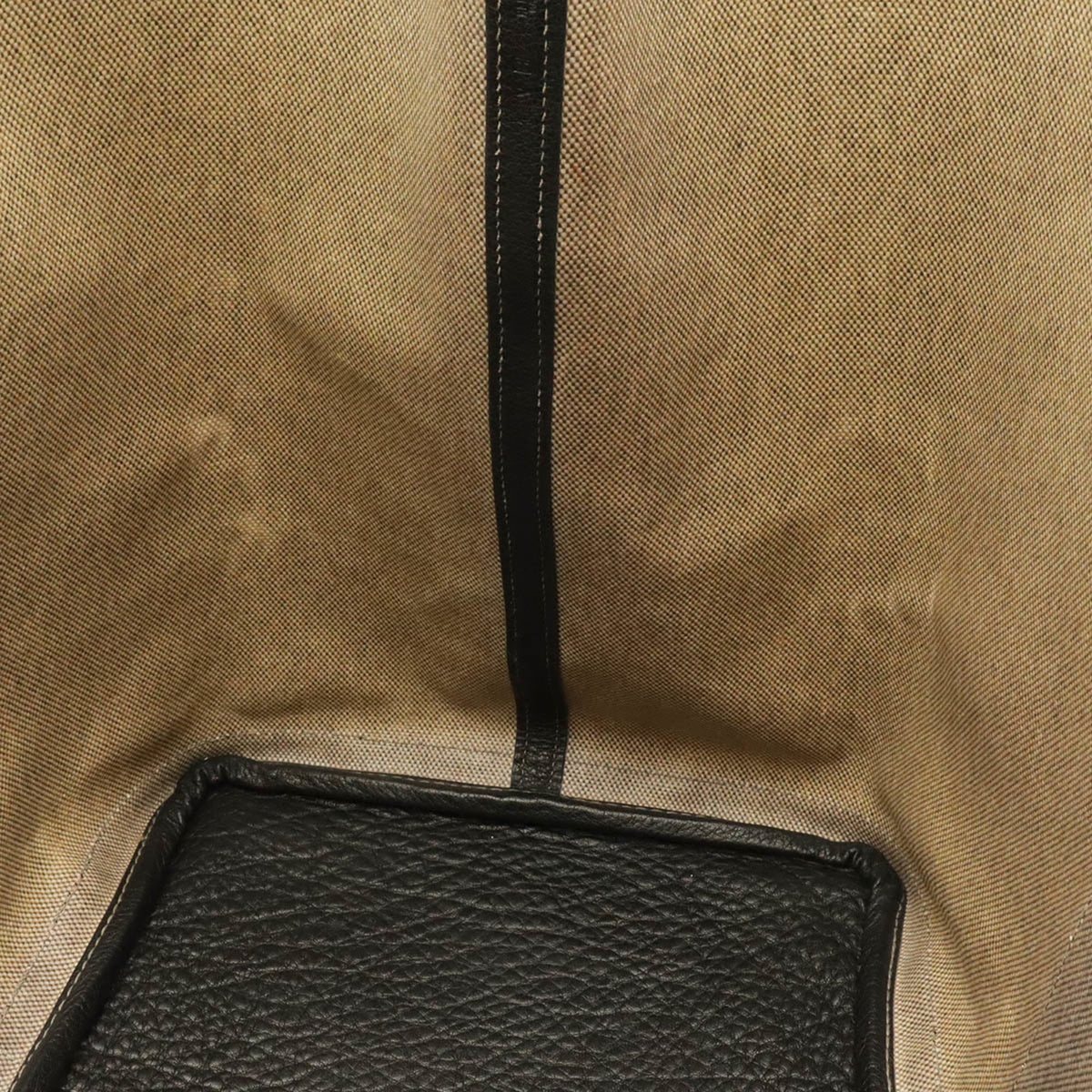 Hermes Black Gray Yellow Toile H Shoulder Bag Tote Bag (Pre-Owned)