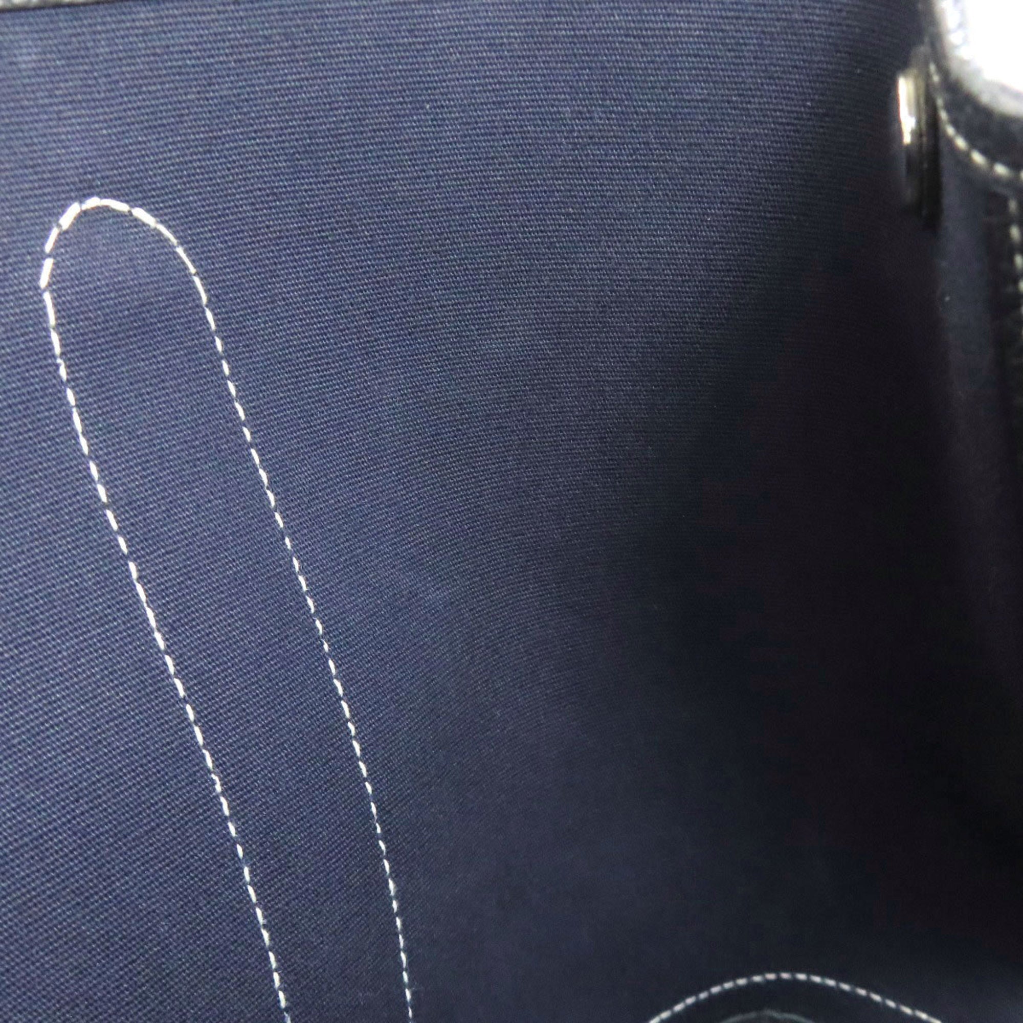 Hermes Navy Toile Officier Tote Bag (Pre-Owned)