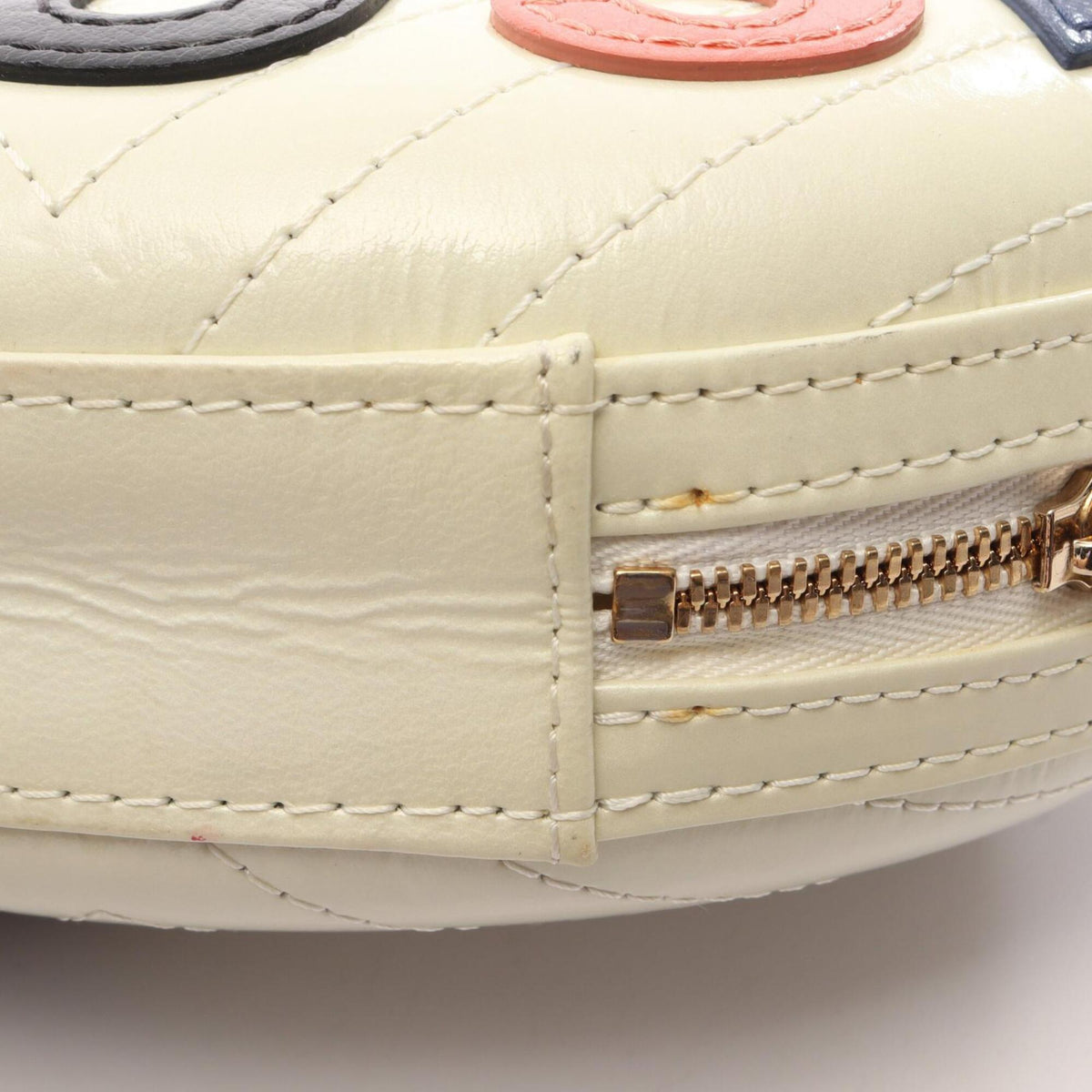 Chanel Beige Multi-Color Leather Shoulder Bag (Pre-Owned)