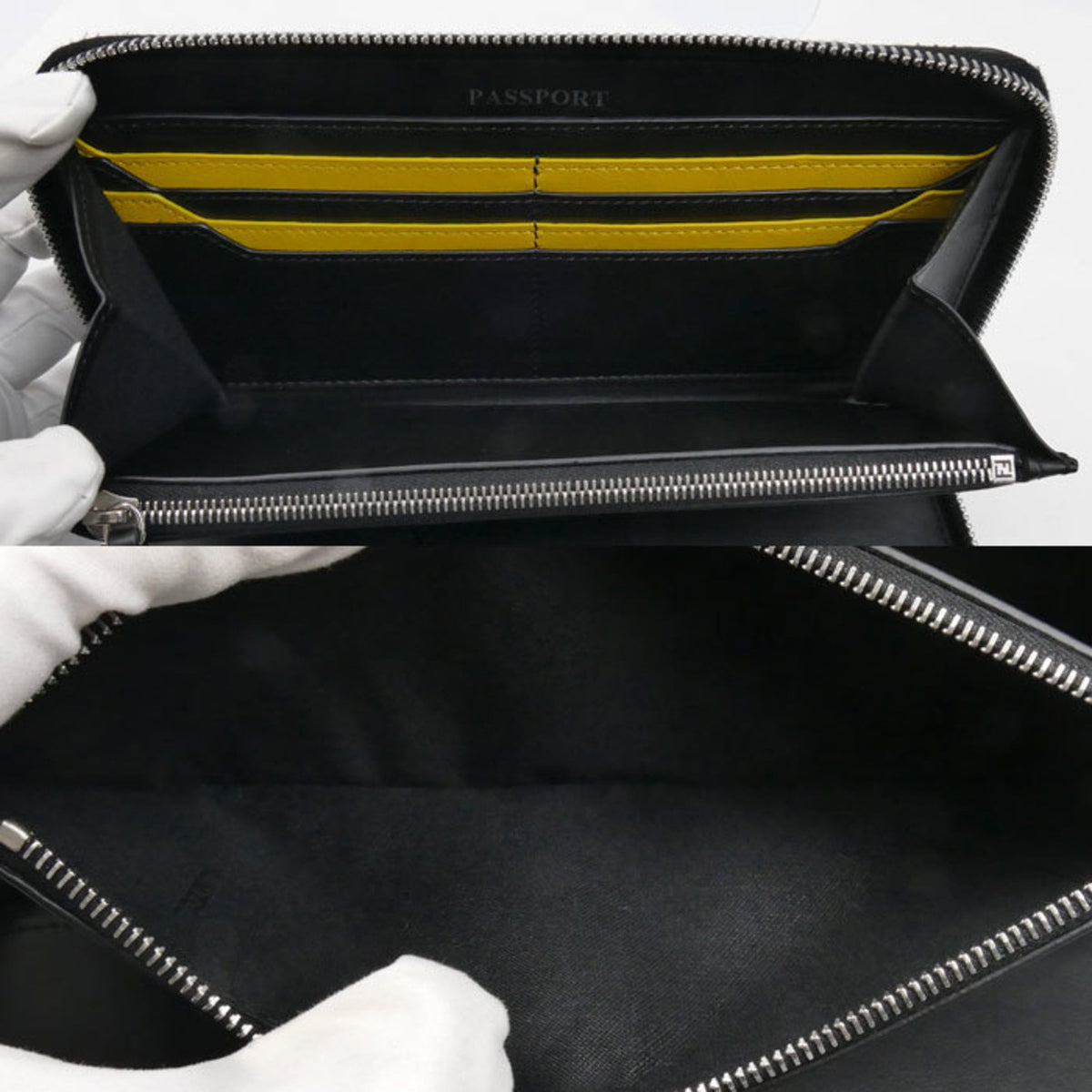 Fendi Black Leather Long Wallet (Bi-Fold) (Pre-Owned)