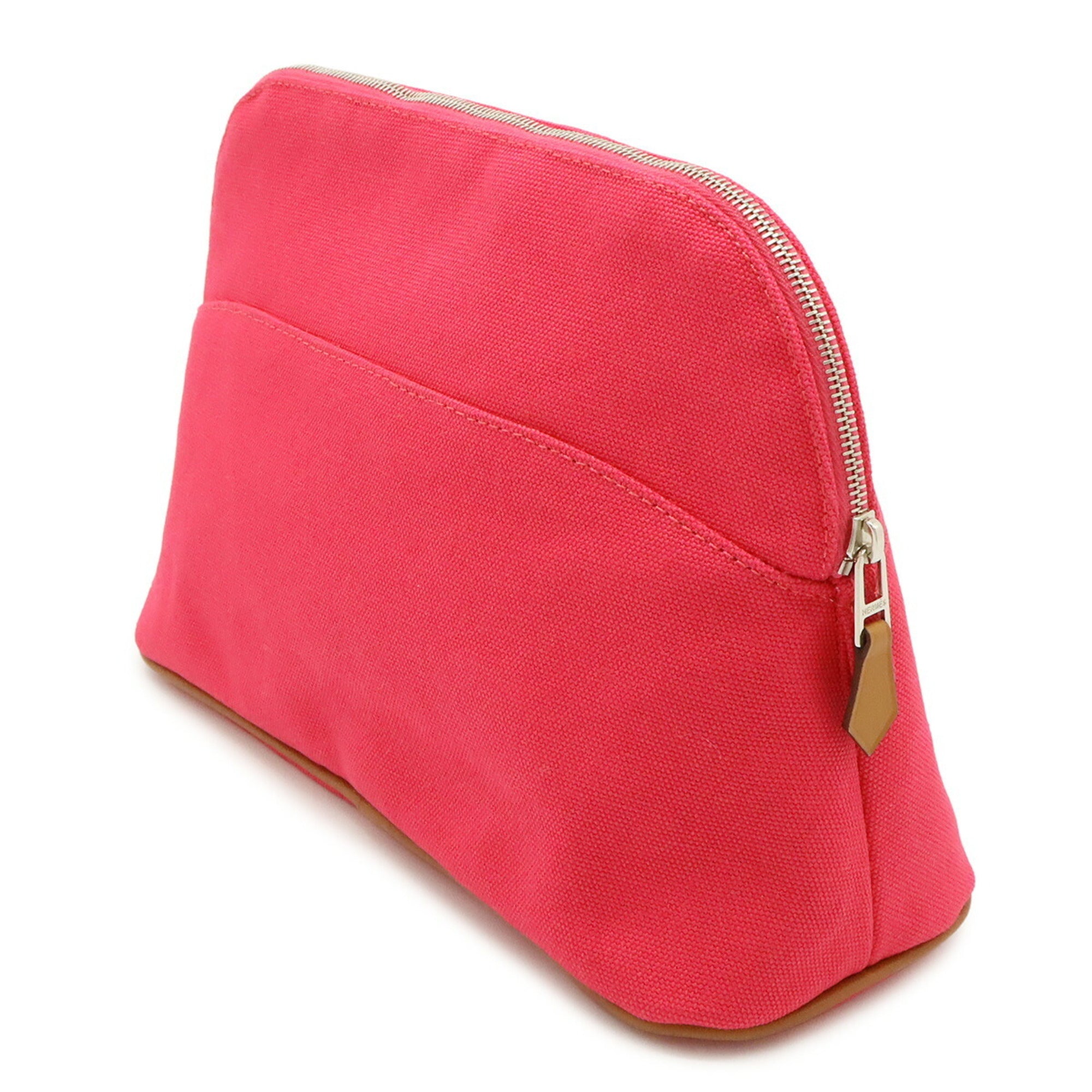 Hermes Fuchsia Canvas Handbag (Pre-Owned)