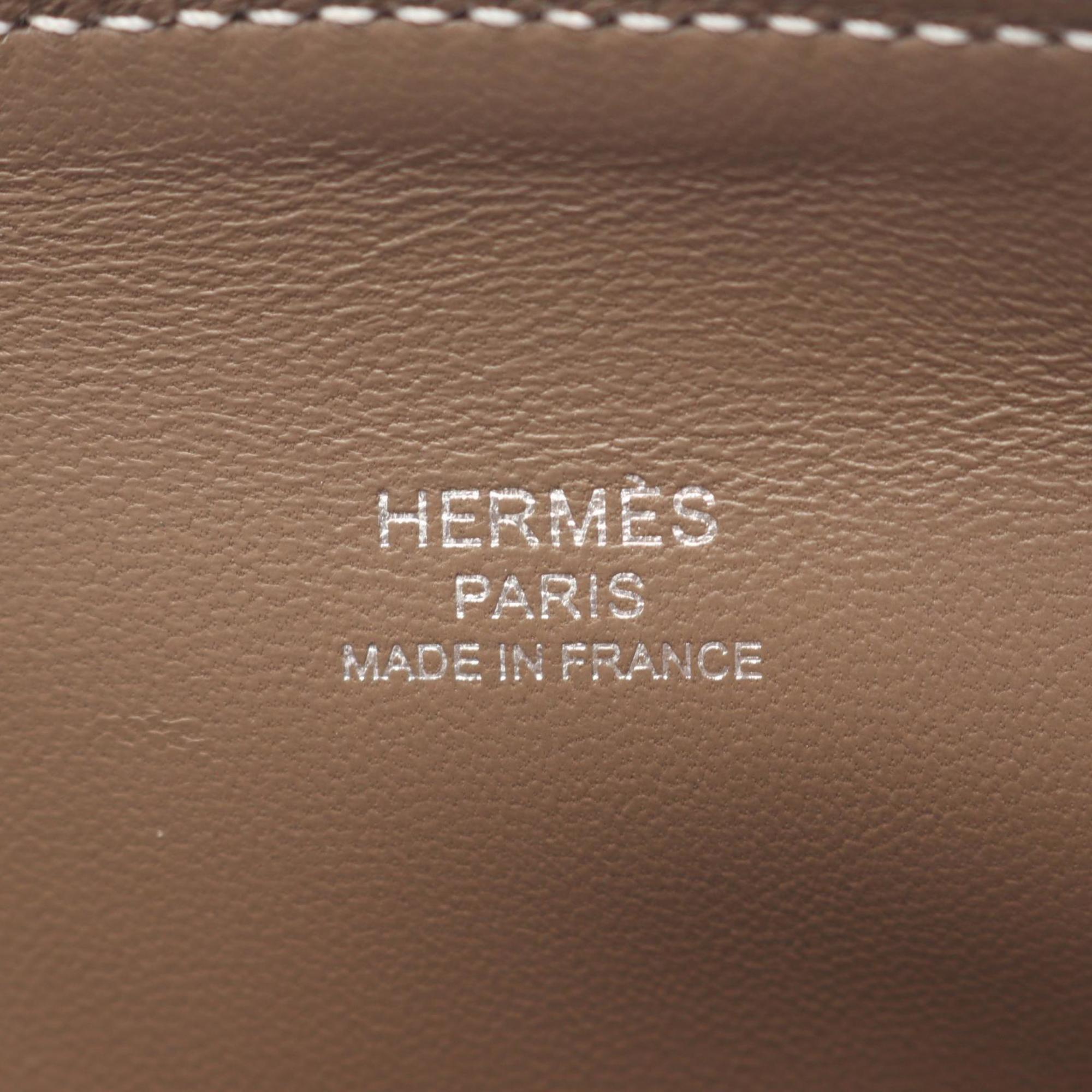 Hermes Etoupe Gray Gray Leather Handbag (Pre-Owned)