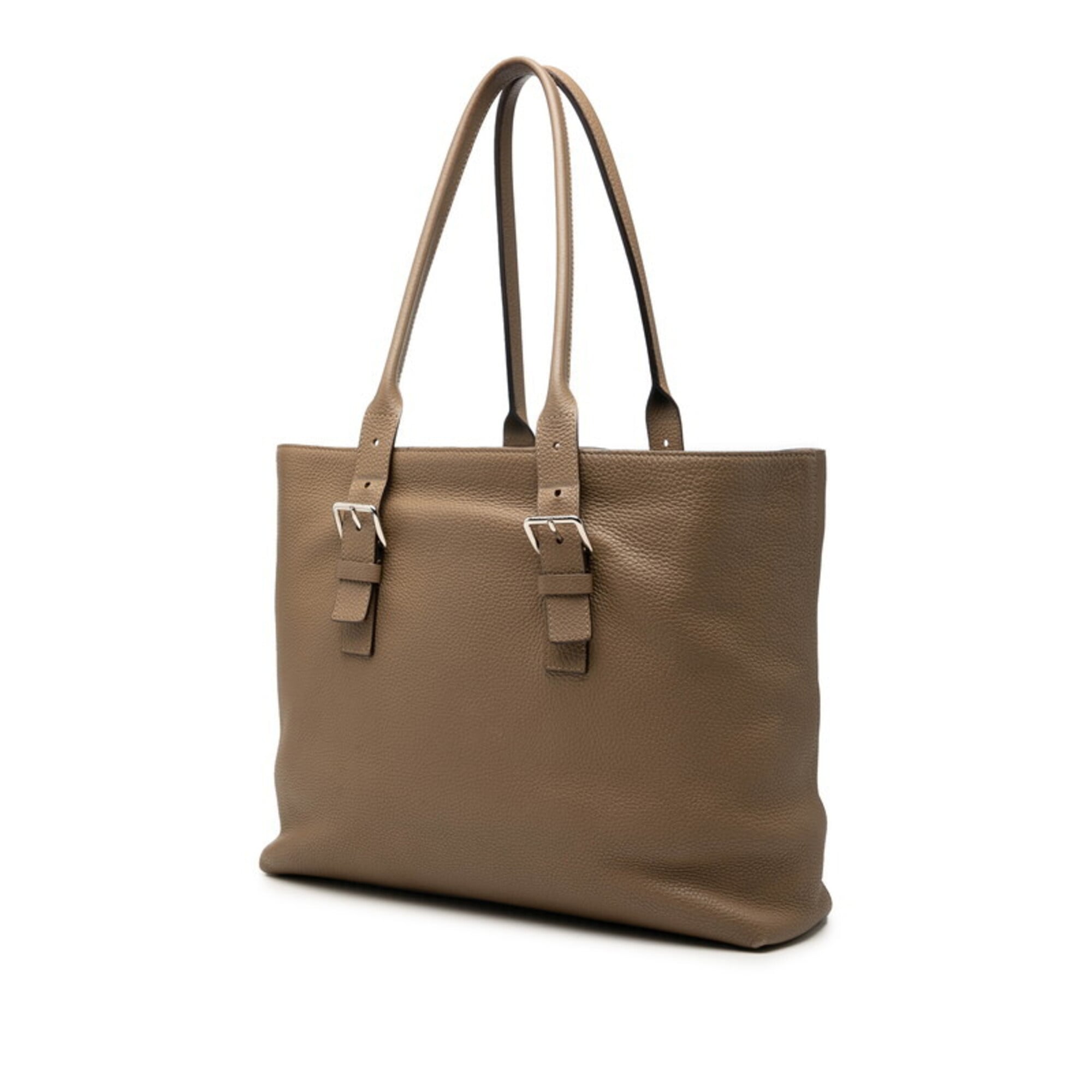 Louis Vuitton Brown Leather Shoulder Bag Tote Bag (Pre-Owned)