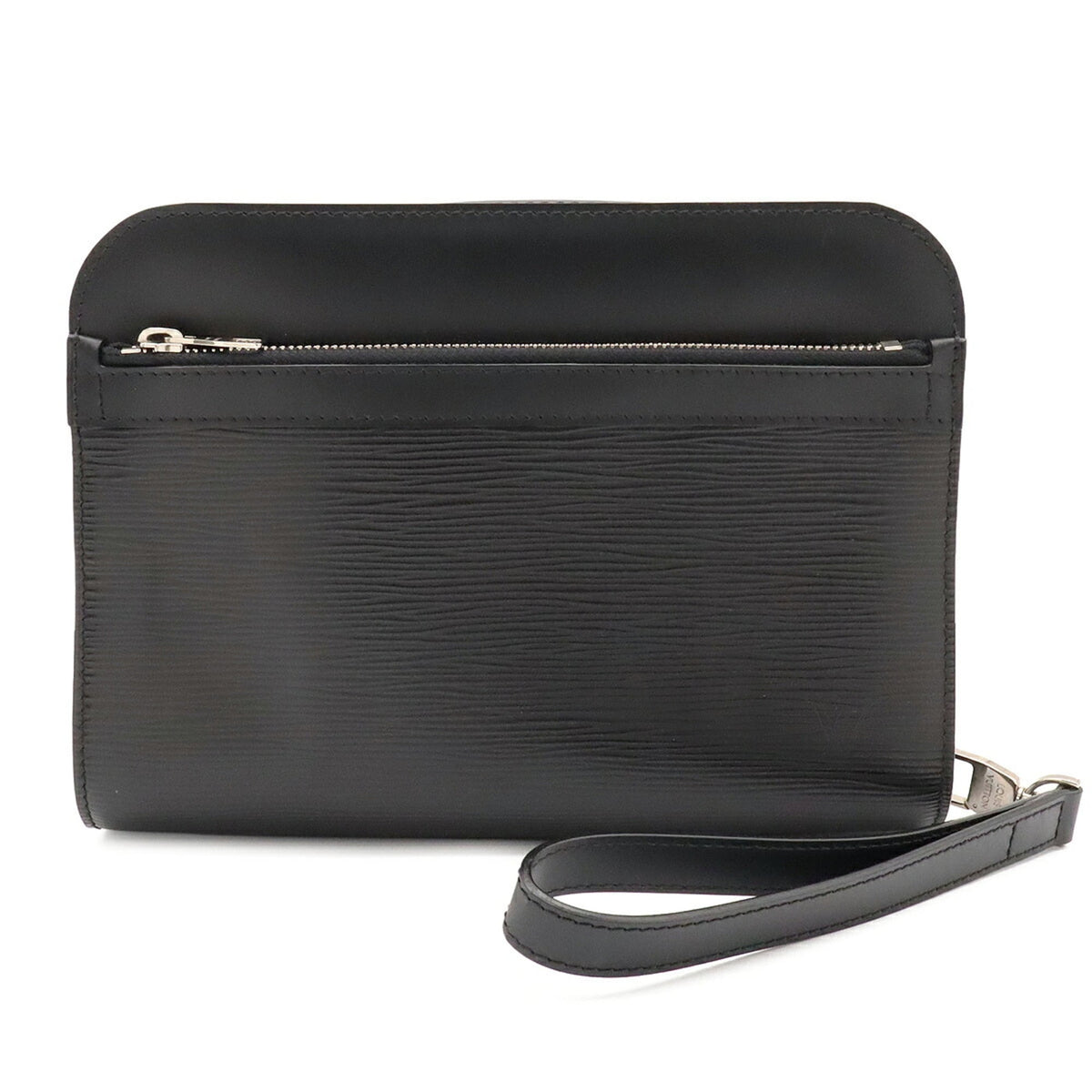 Louis Vuitton Black Noir Leather Clutch Bag (Pre-Owned)