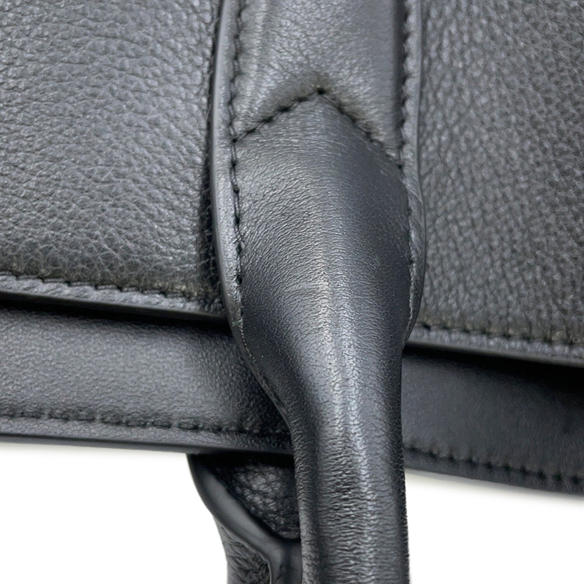 Celine Black Leather Handbag Tote Bag (Pre-Owned)