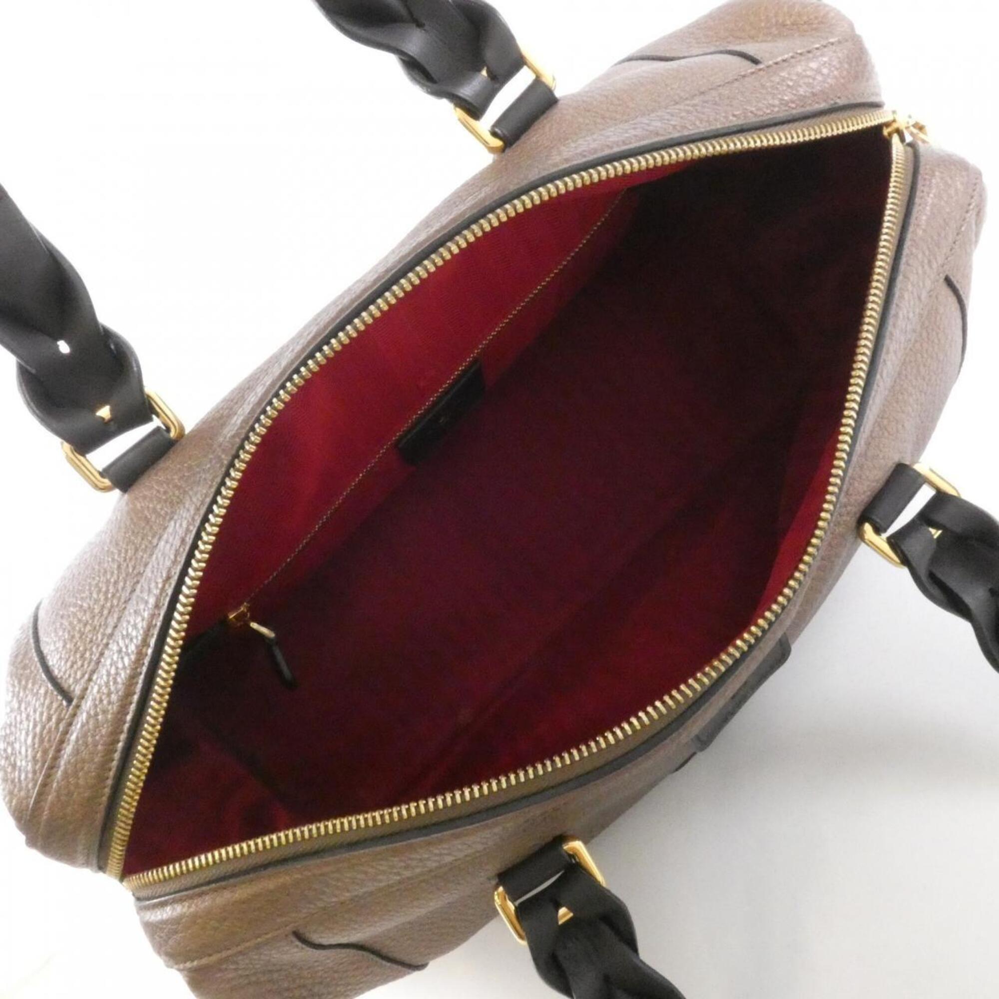 Loewe Bronze Leather Boston Bag (Pre-Owned)