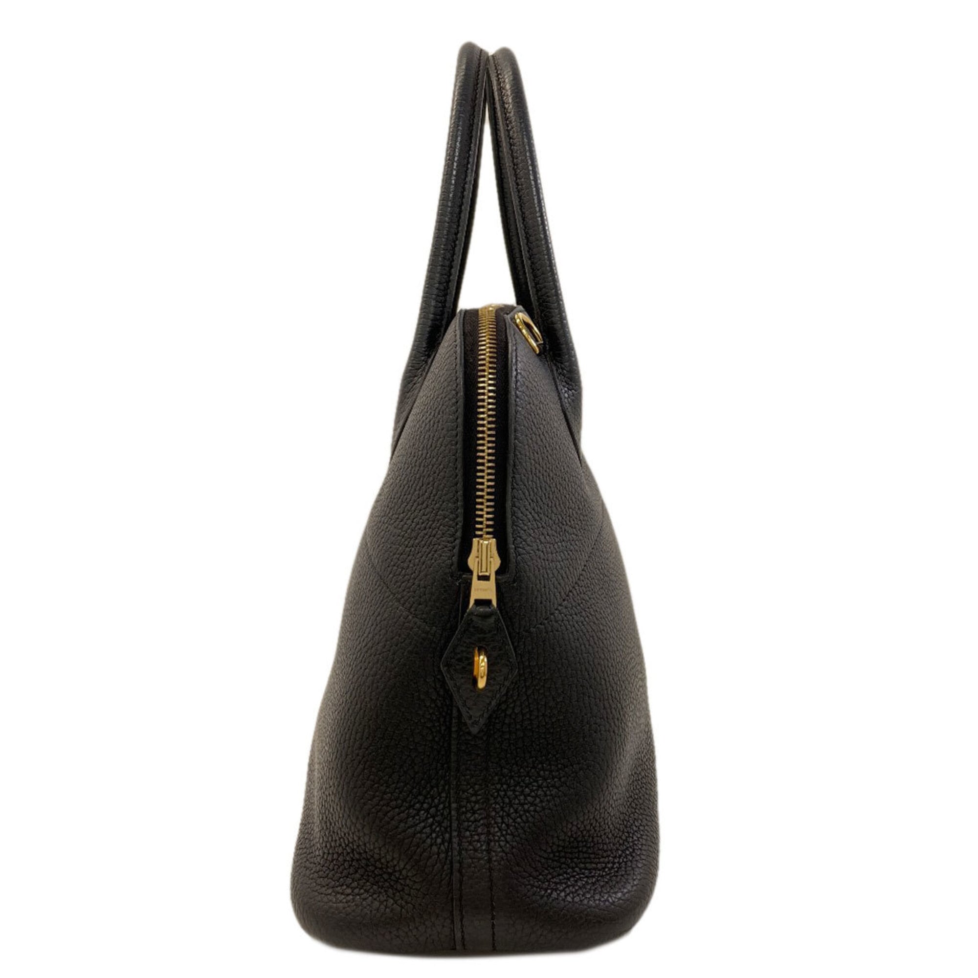 Hermes Black Taurillon Clemence Leather Handbag (Pre-Owned)