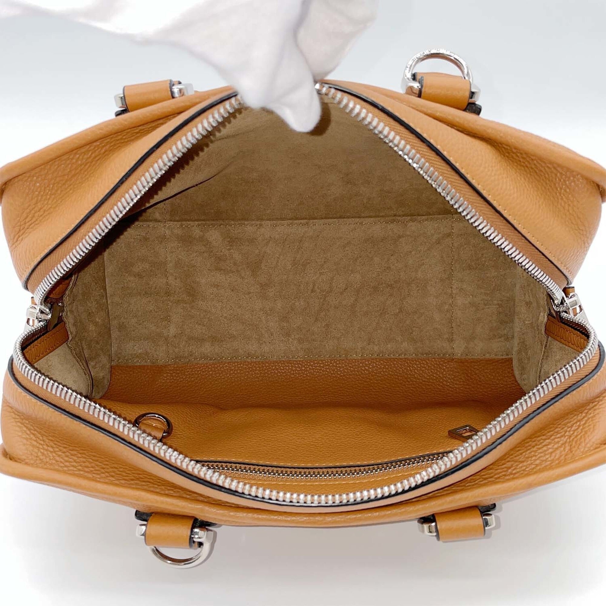 Loewe Brown Canvas Leather Handbag (Pre-Owned)