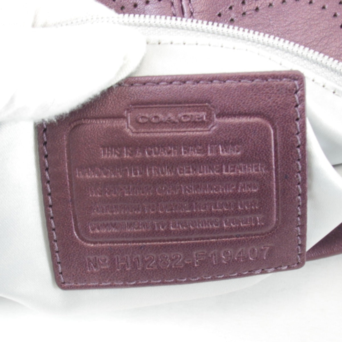 Coach Purple Leather Shoulder Bag (Pre-Owned)