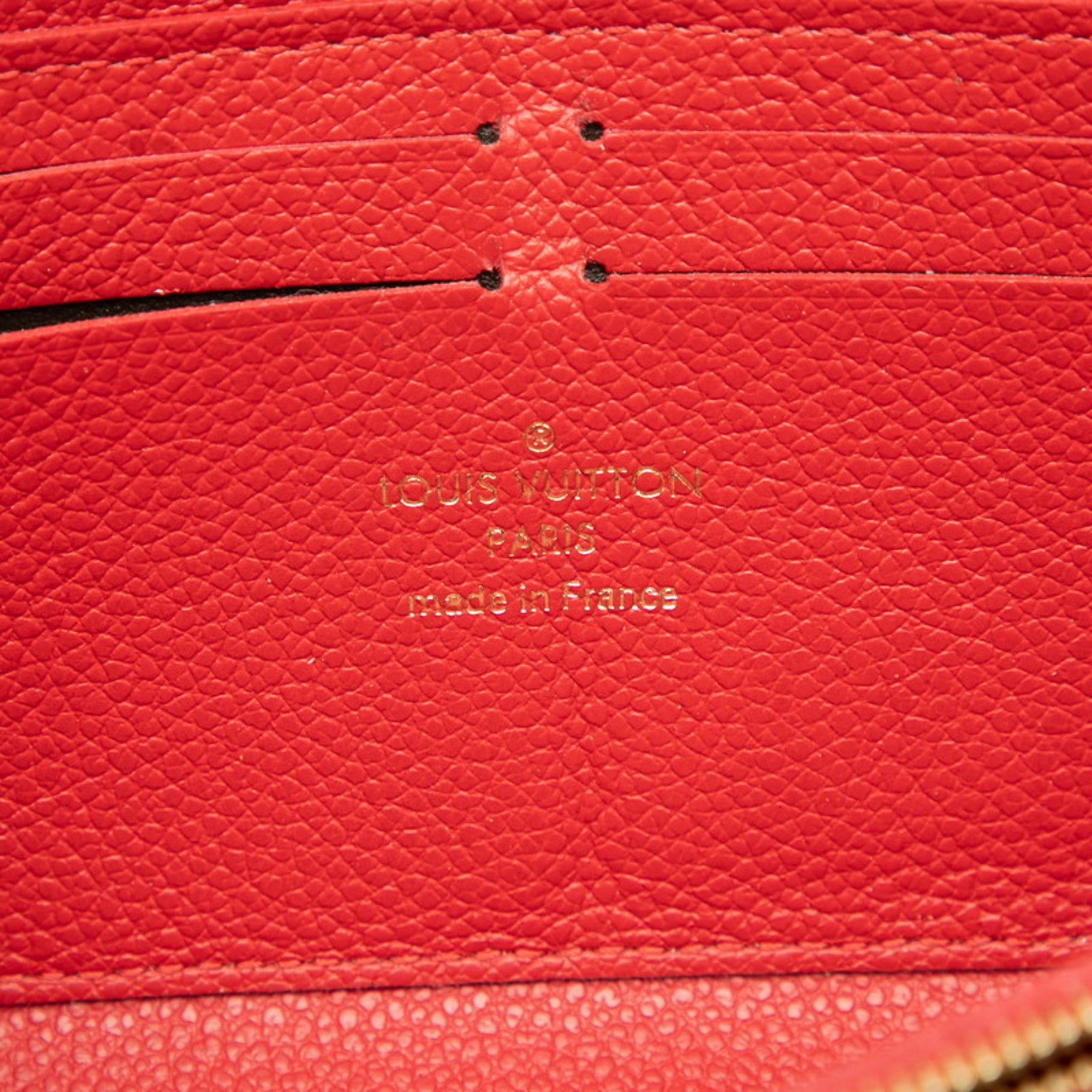 Louis Vuitton Marine Rouge Navy Leather Long Wallet (Bi-Fold) (Pre-Owned)