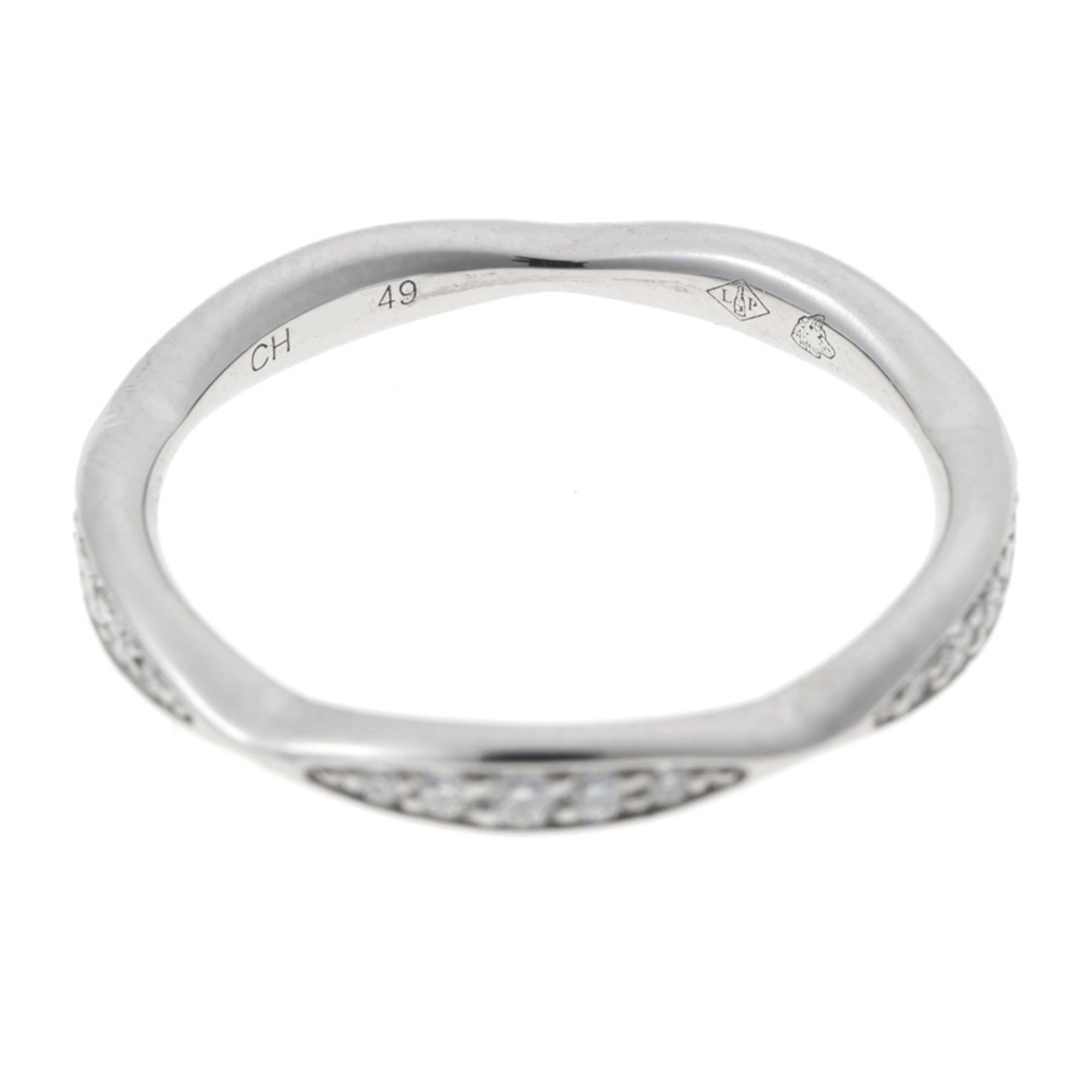 Chanel Platinum Platinum 950 Band Ring (Pre-Owned)