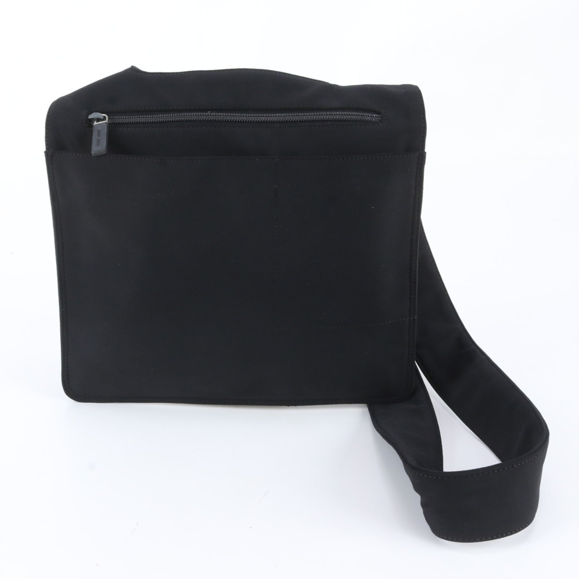 Miu Miu Black Nylon Messenger Bag Shoulder Bag (Pre-Owned)