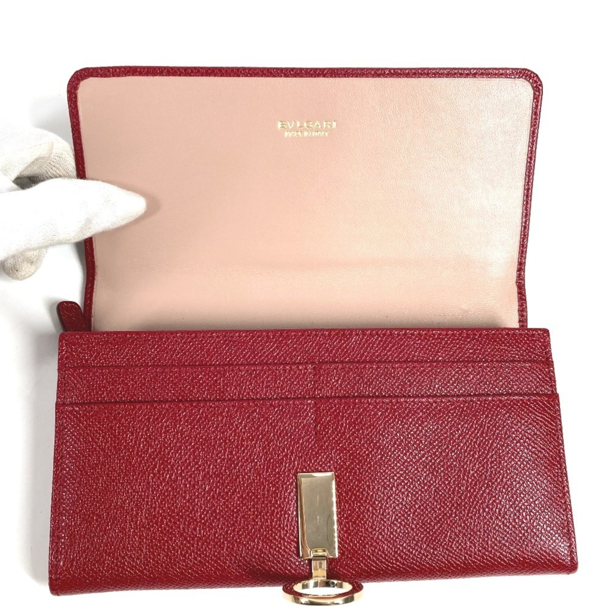 Bvlgari Bvlgari Bvlgari Red Color Leather Long Wallet (Bi-Fold) (Pre-Owned)