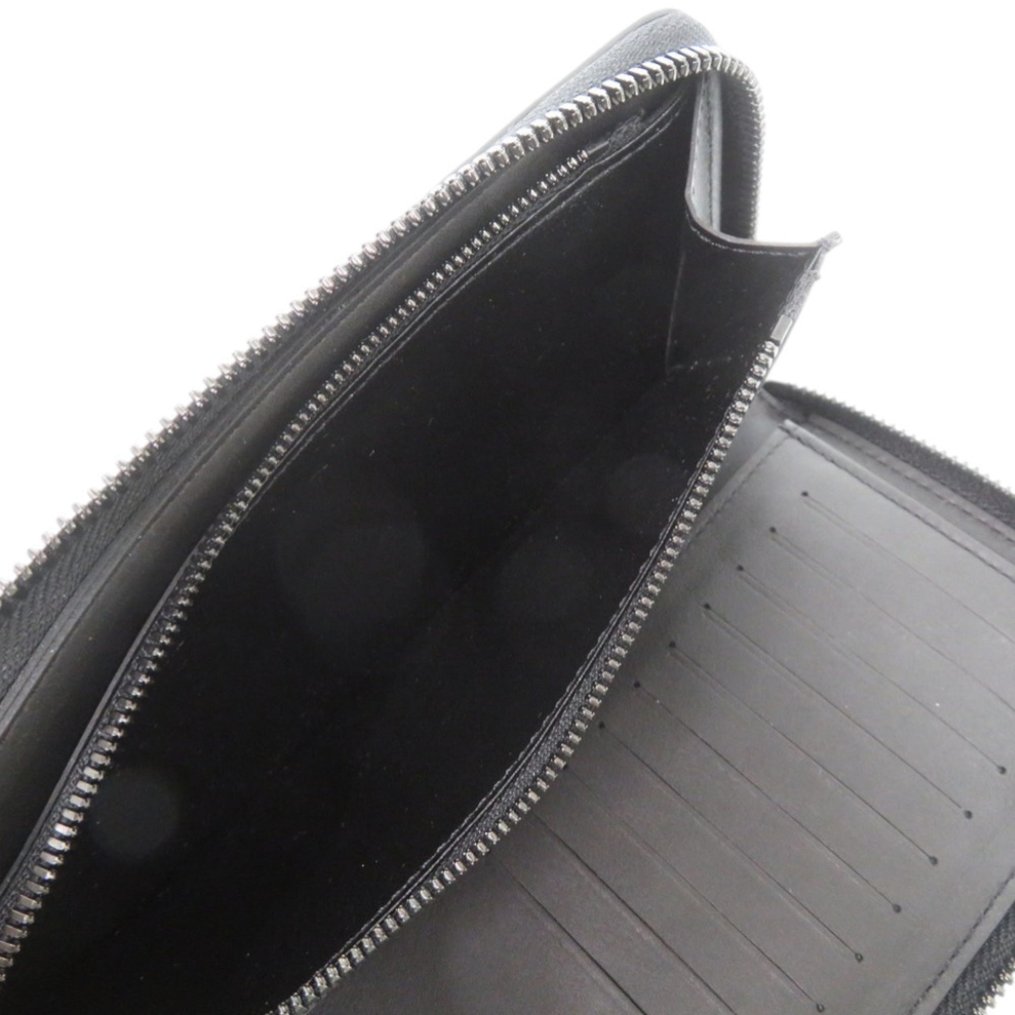 Louis Vuitton Black Leather Long Wallet (Bi-Fold) (Pre-Owned)