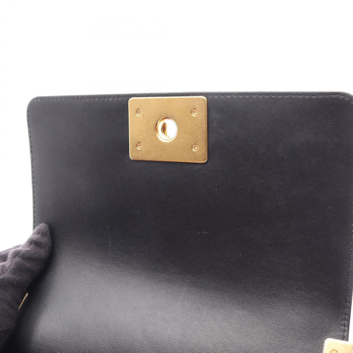 Chanel Black Leather Handbag Shoulder Bag (Pre-Owned)