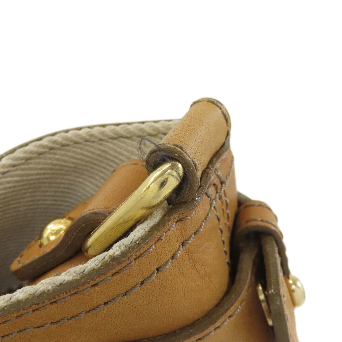 Burberry Brown Gray Canvas Leather Handbag (Pre-Owned)