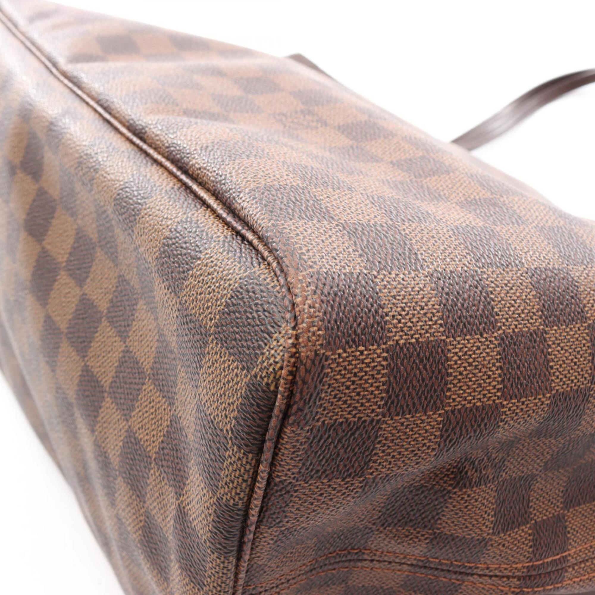 Louis Vuitton Brown Coated Canvas Leather Handbag Tote Bag (Pre-Owned)