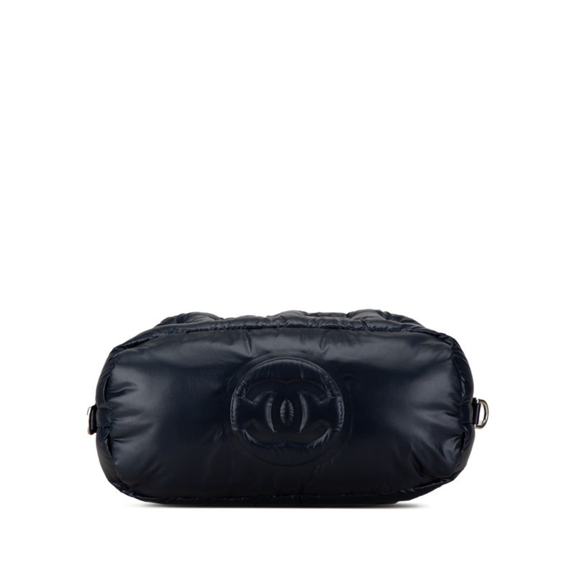 Chanel Navy Pink Nylon Wool Handbag Shoulder Bag (Pre-Owned)