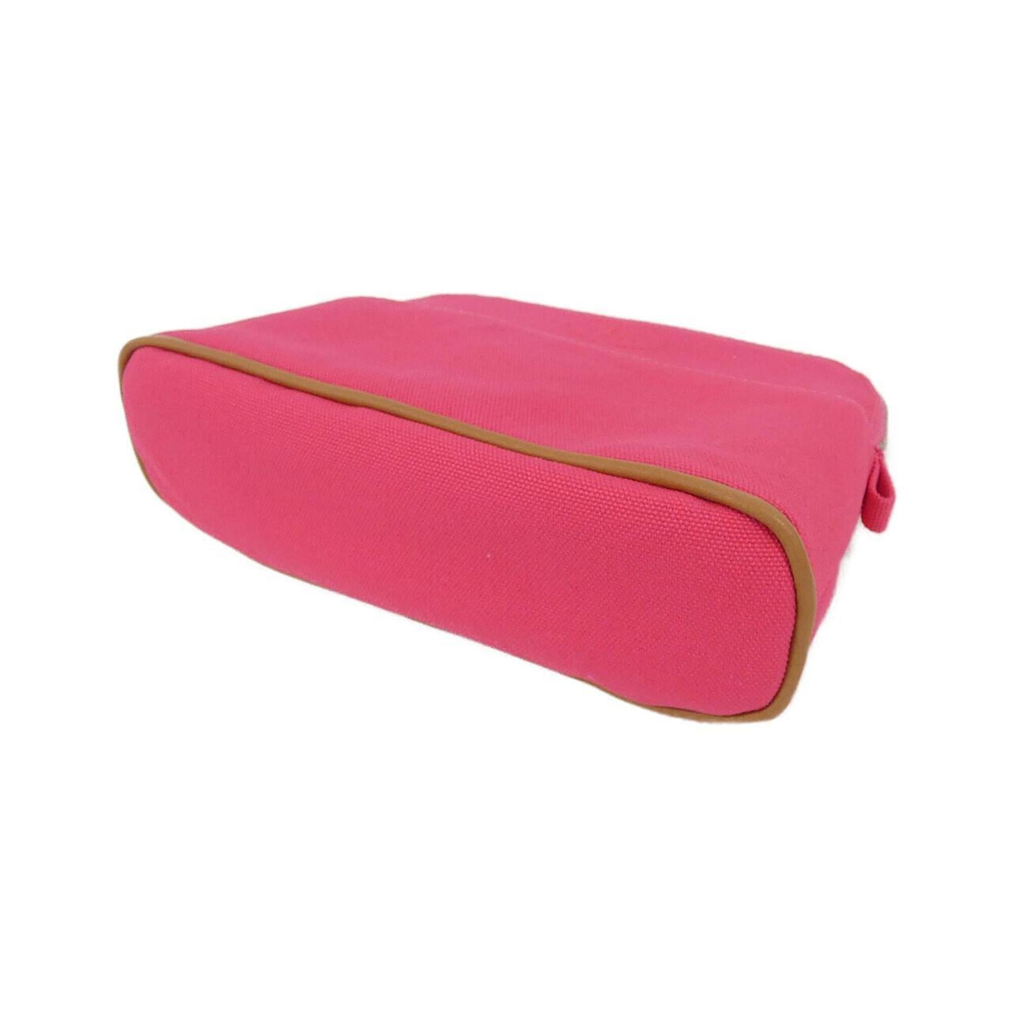 Hermes Pink Canvas Handbag Pouch (Pre-Owned)
