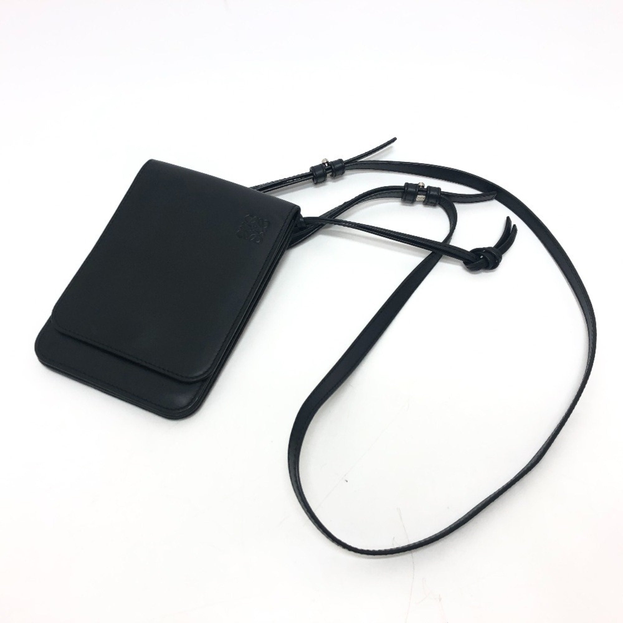Loewe Black Leather Pochette Shoulder Bag (Pre-Owned)