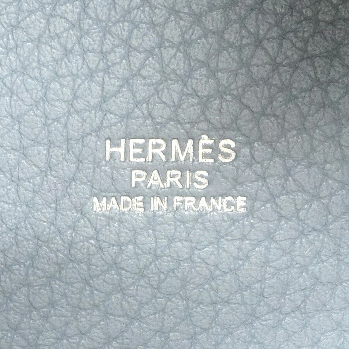 Hermes Blue Lin Taurillon Clemence Leather Handbag (Pre-Owned)