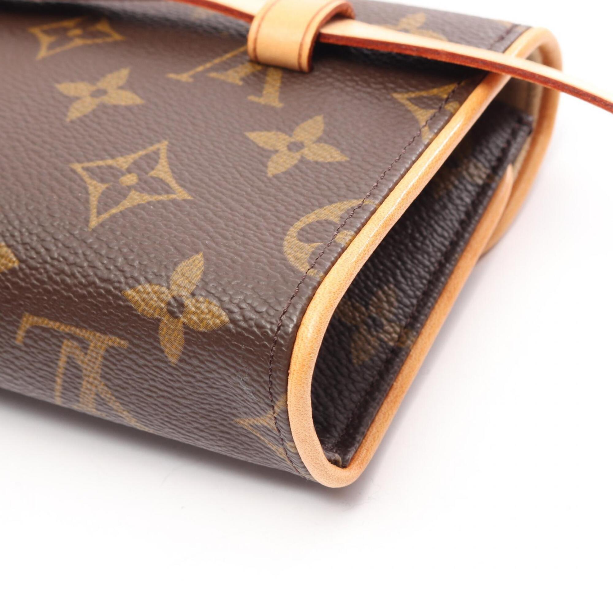 Louis Vuitton Brown Coated Canvas Pvc Monogram Leather Fanny Pack Handbag Sling Bag (Pre-Owned)