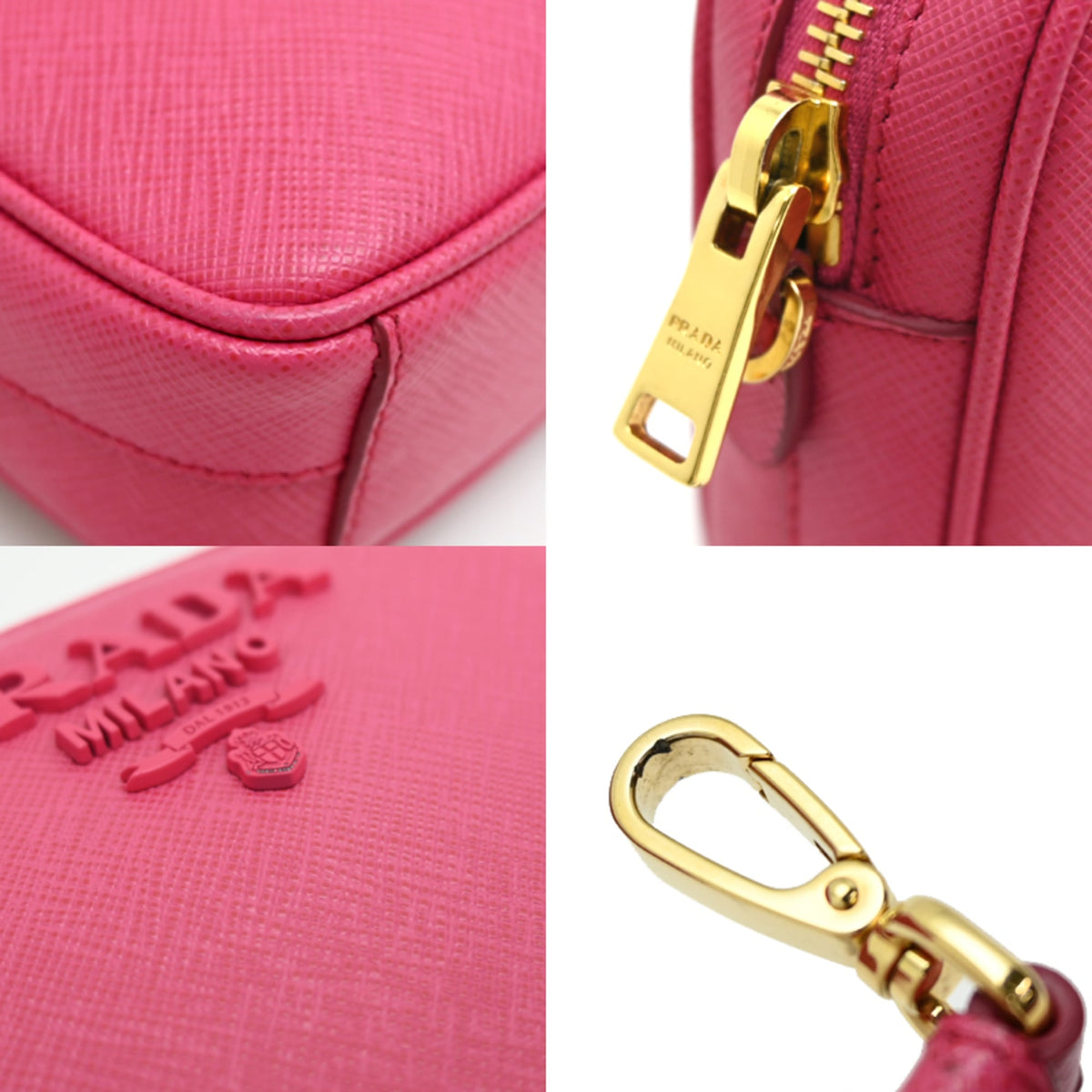 Prada Pink Leather Shoulder Bag (Pre-Owned)