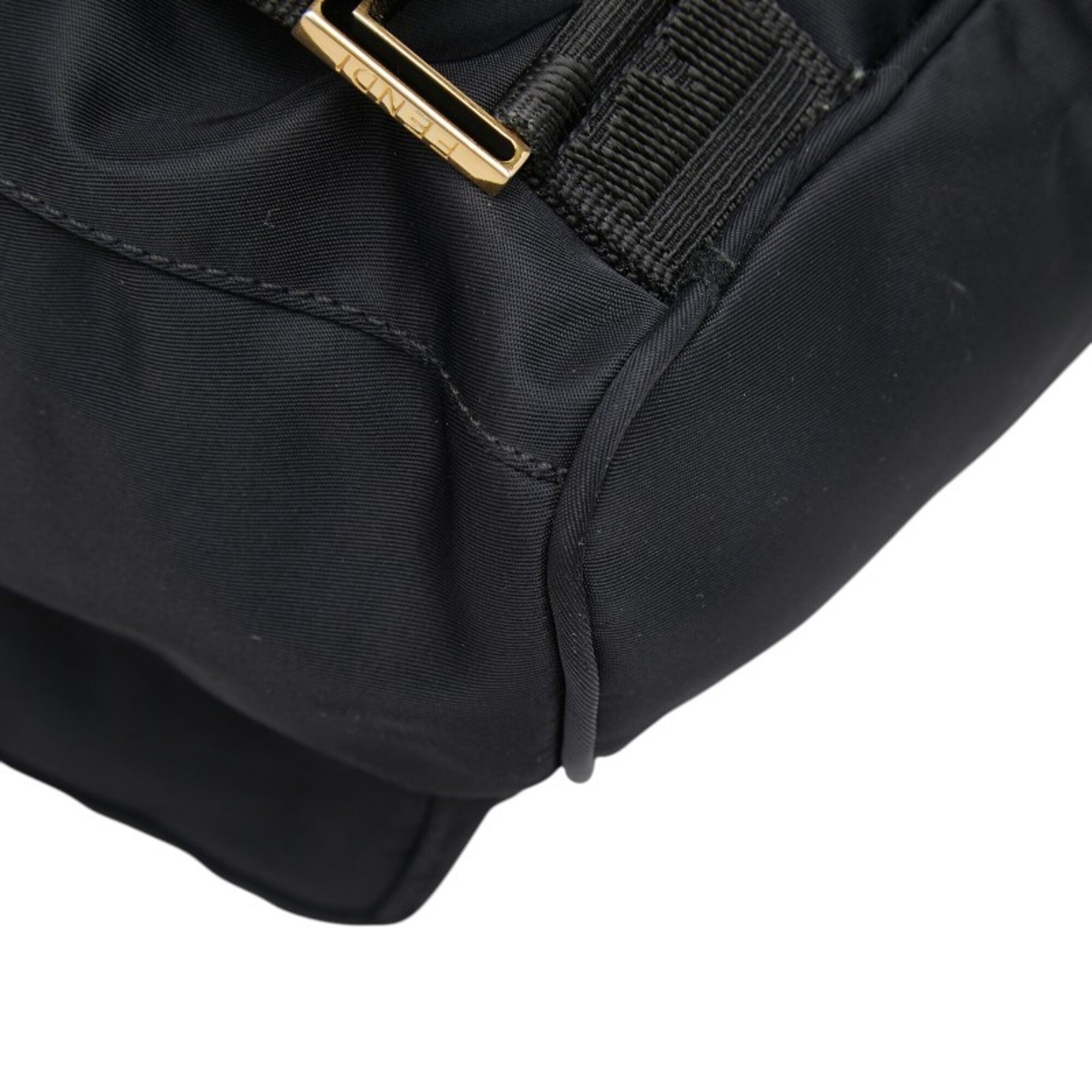 Fendi Black Nylon Leather Backpack (Pre-Owned)