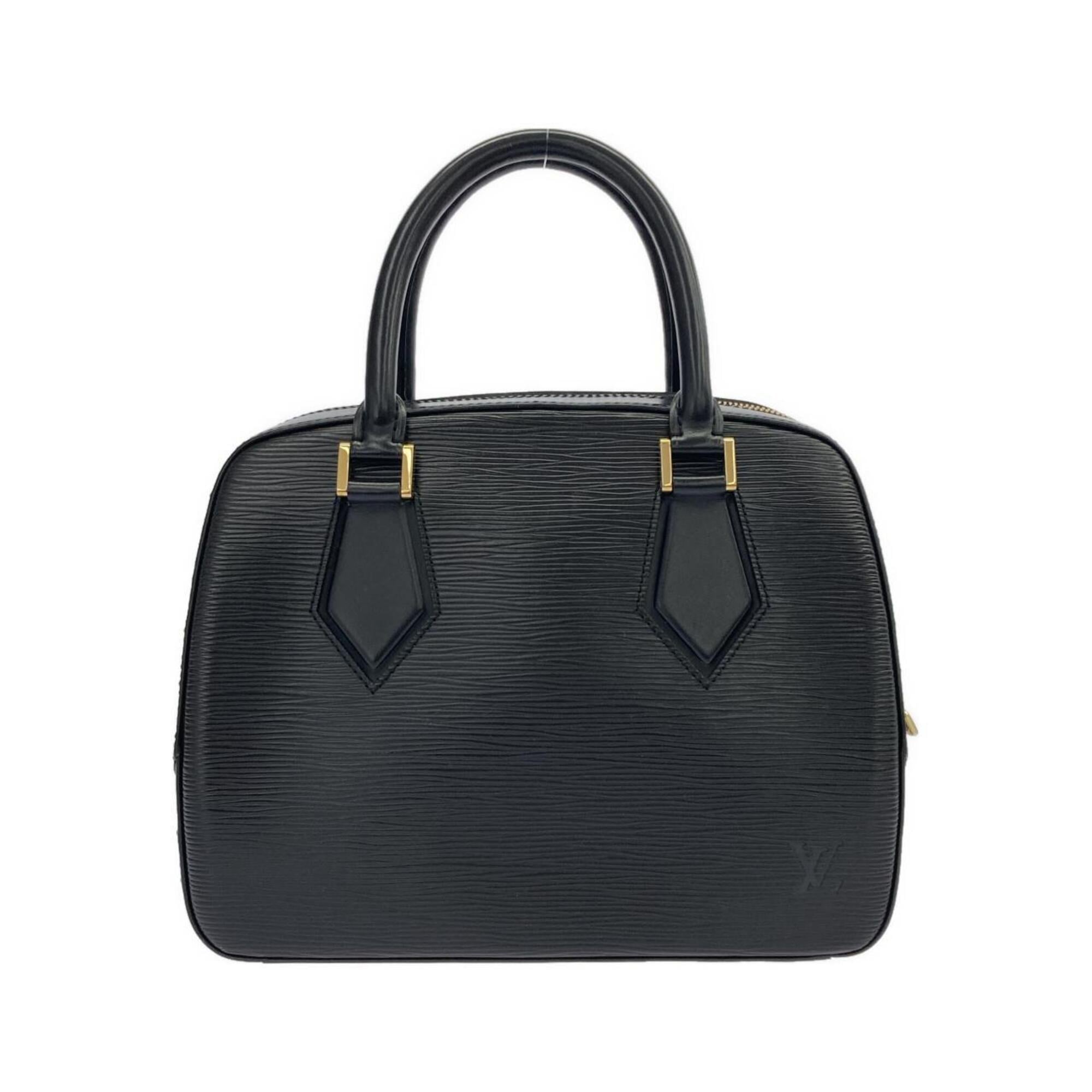 Louis Vuitton Black Leather Handbag (Pre-Owned)