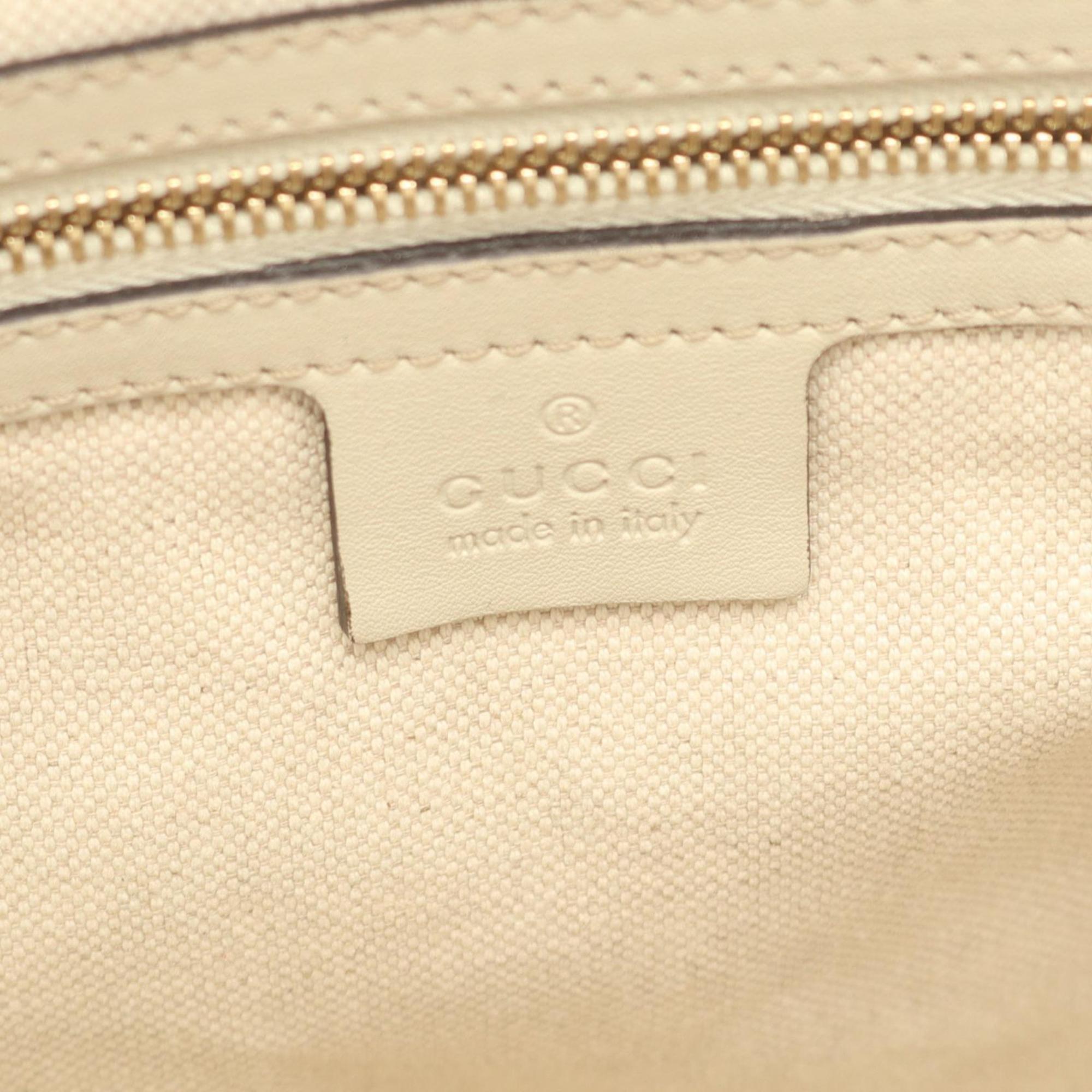 Gucci Beige Leather Tote Bag (Pre-Owned)