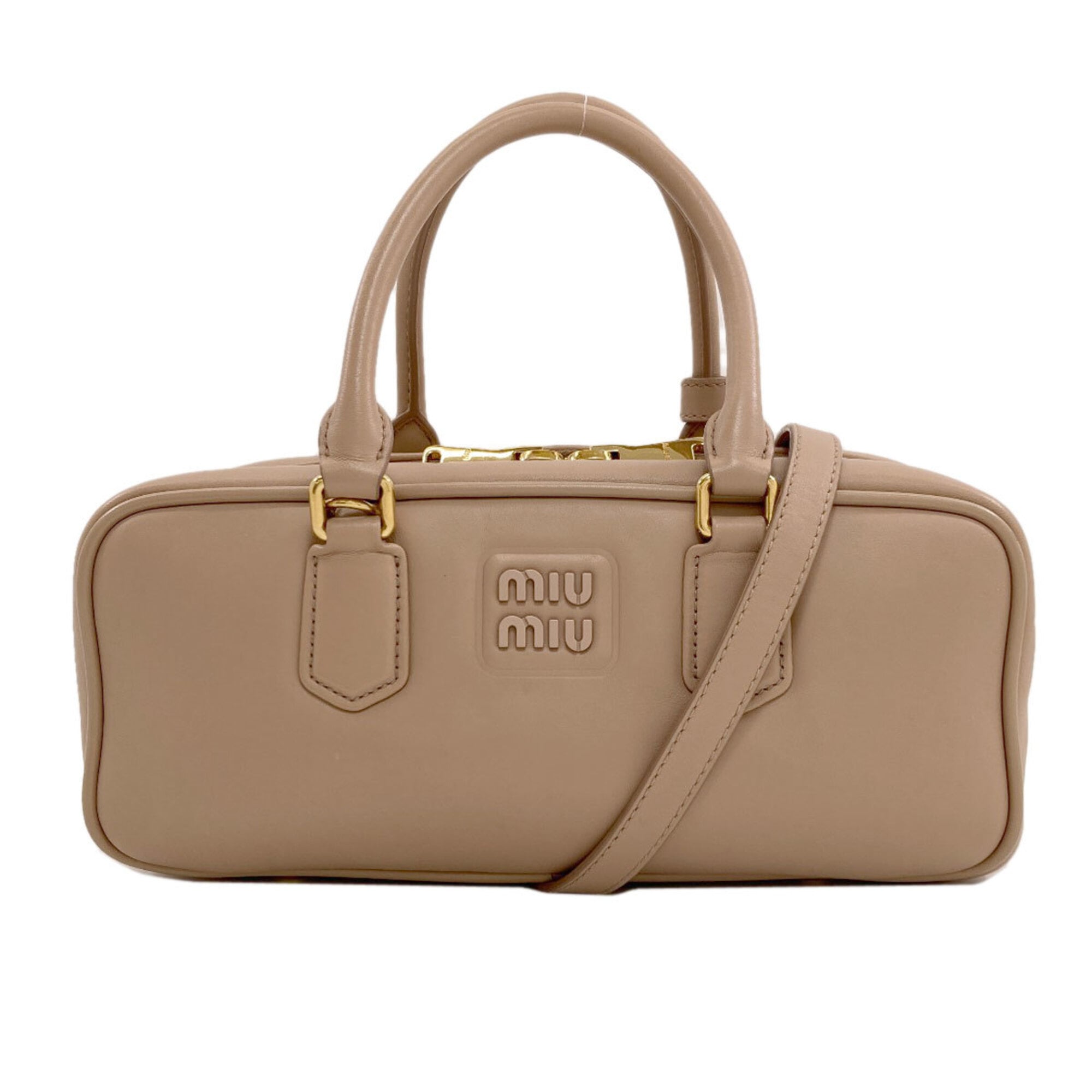 Miu Miu Beige Leather Handbag (Pre-Owned)