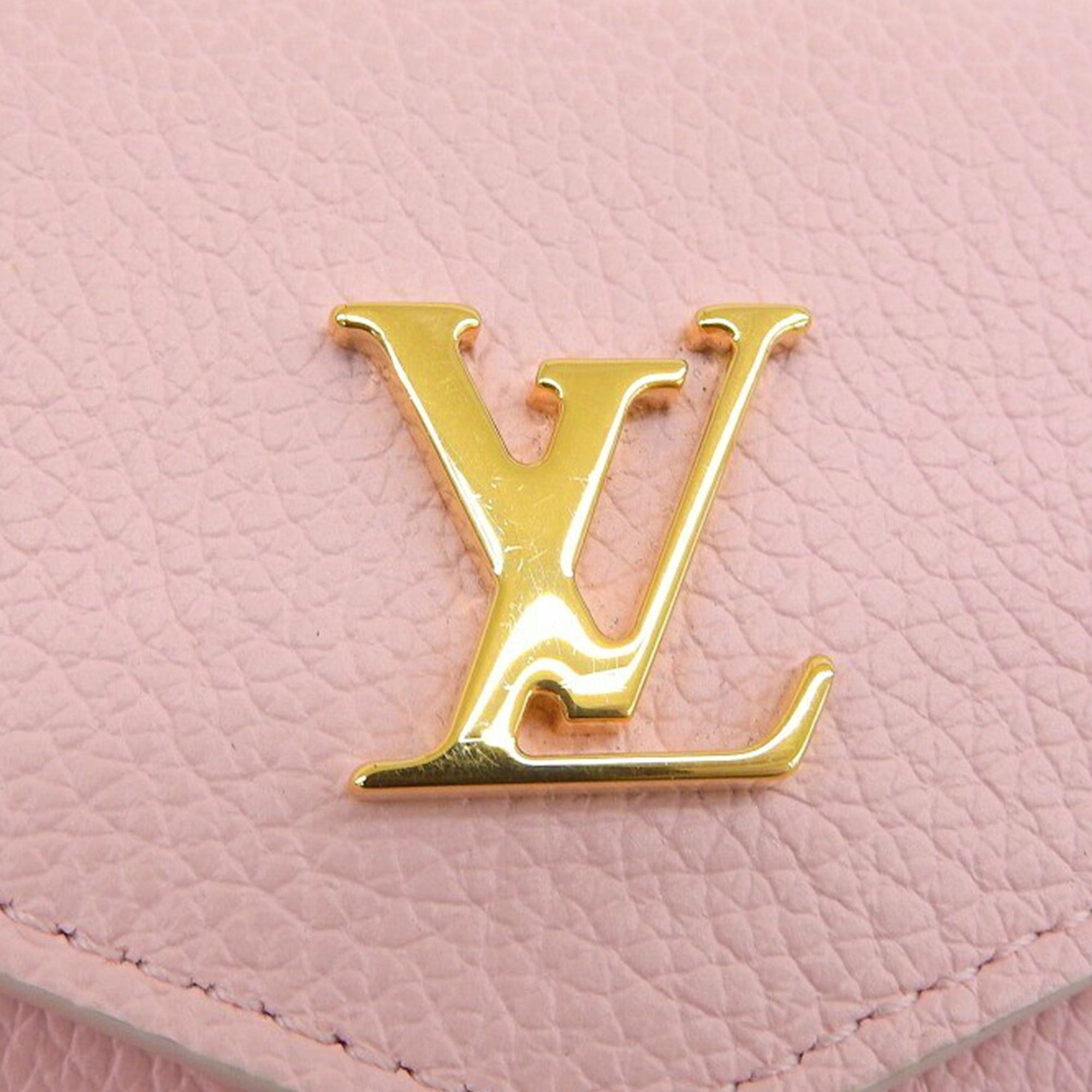 Louis Vuitton Pink Leather Wallet (Tri-Fold) (Pre-Owned)