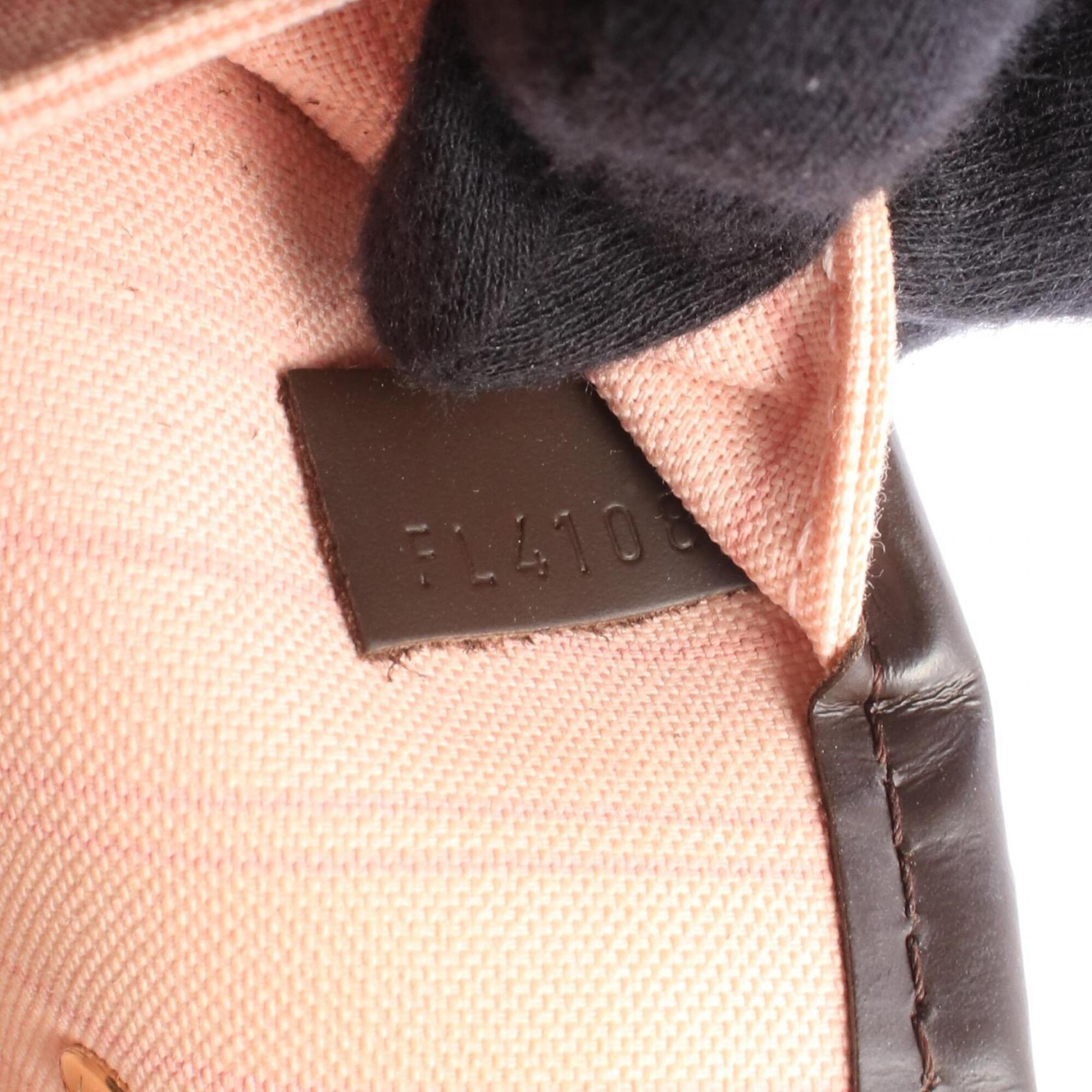 Louis Vuitton Brown Coated Canvas Leather Handbag Tote Bag (Pre-Owned)