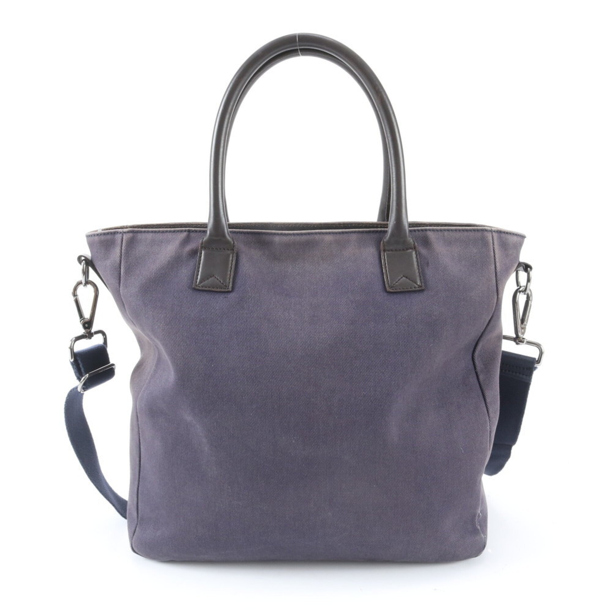 Salvatore Ferragamo Brown Navy Leather Shoulder Bag (Pre-Owned)