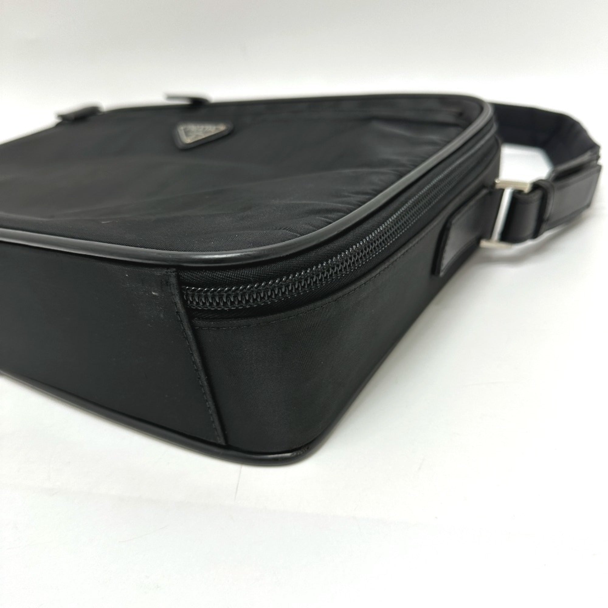 Prada Black Nylon Briefcase Shoulder Bag (Pre-Owned)