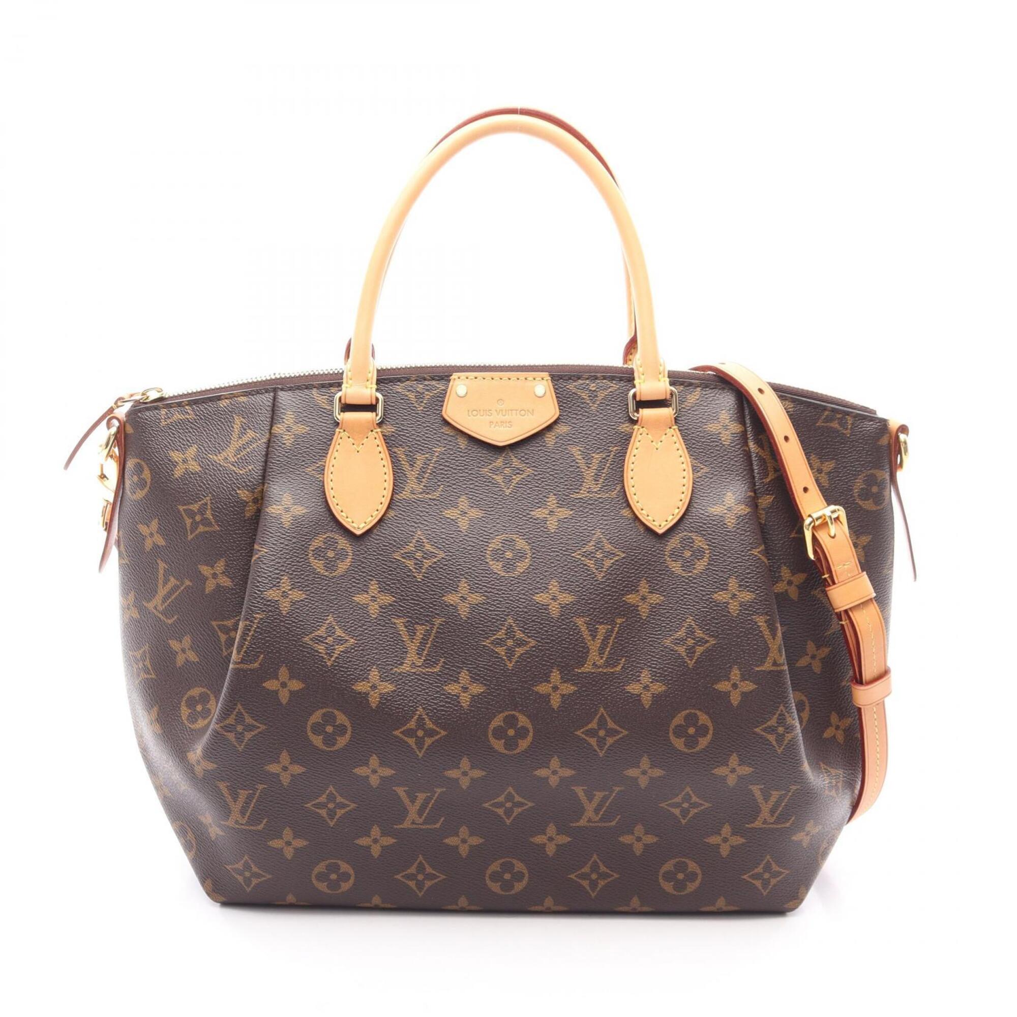 Louis Vuitton Brown Pvc Coated Canvas Leather Handbag (Pre-Owned)