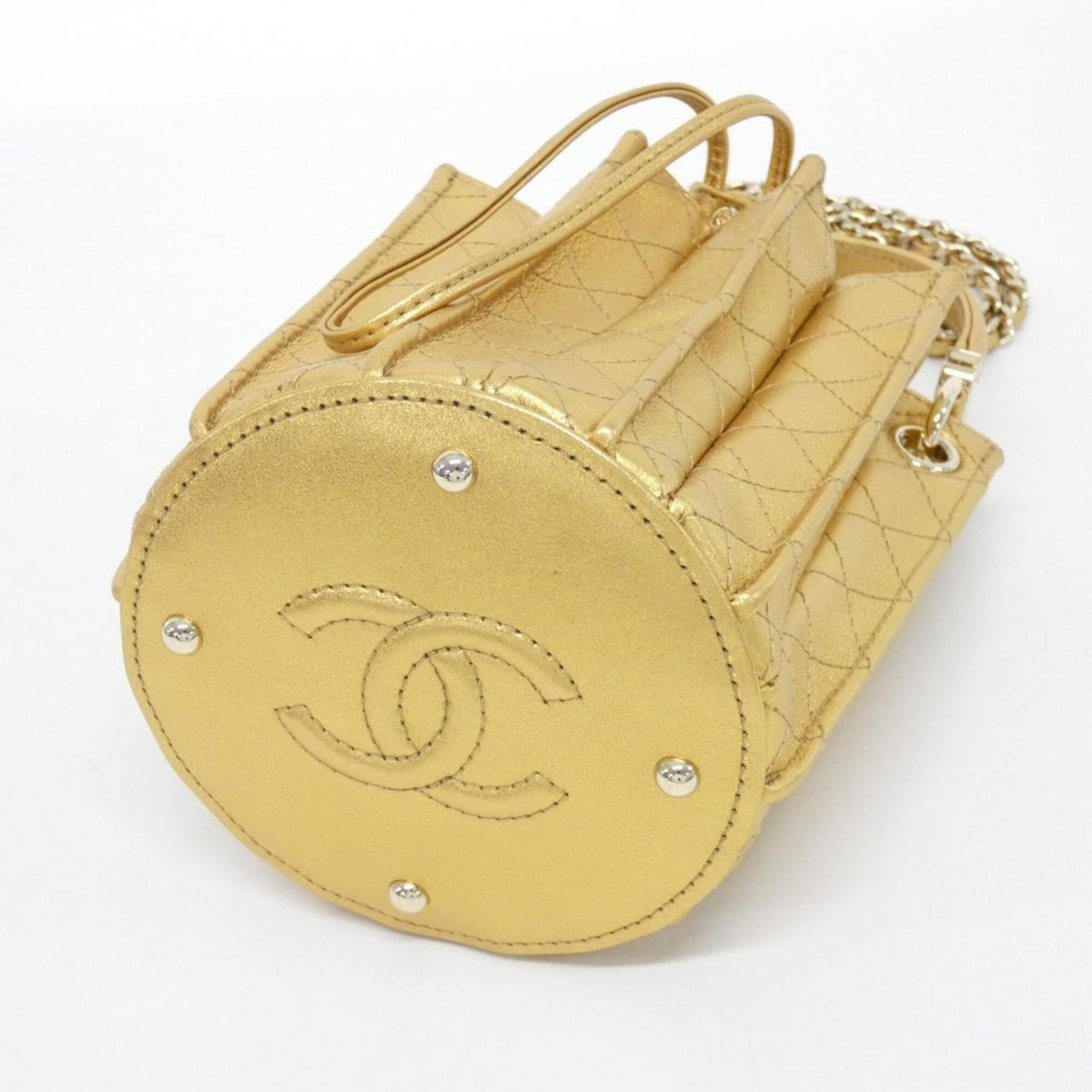 Chanel Gold Handbag (Pre-Owned)