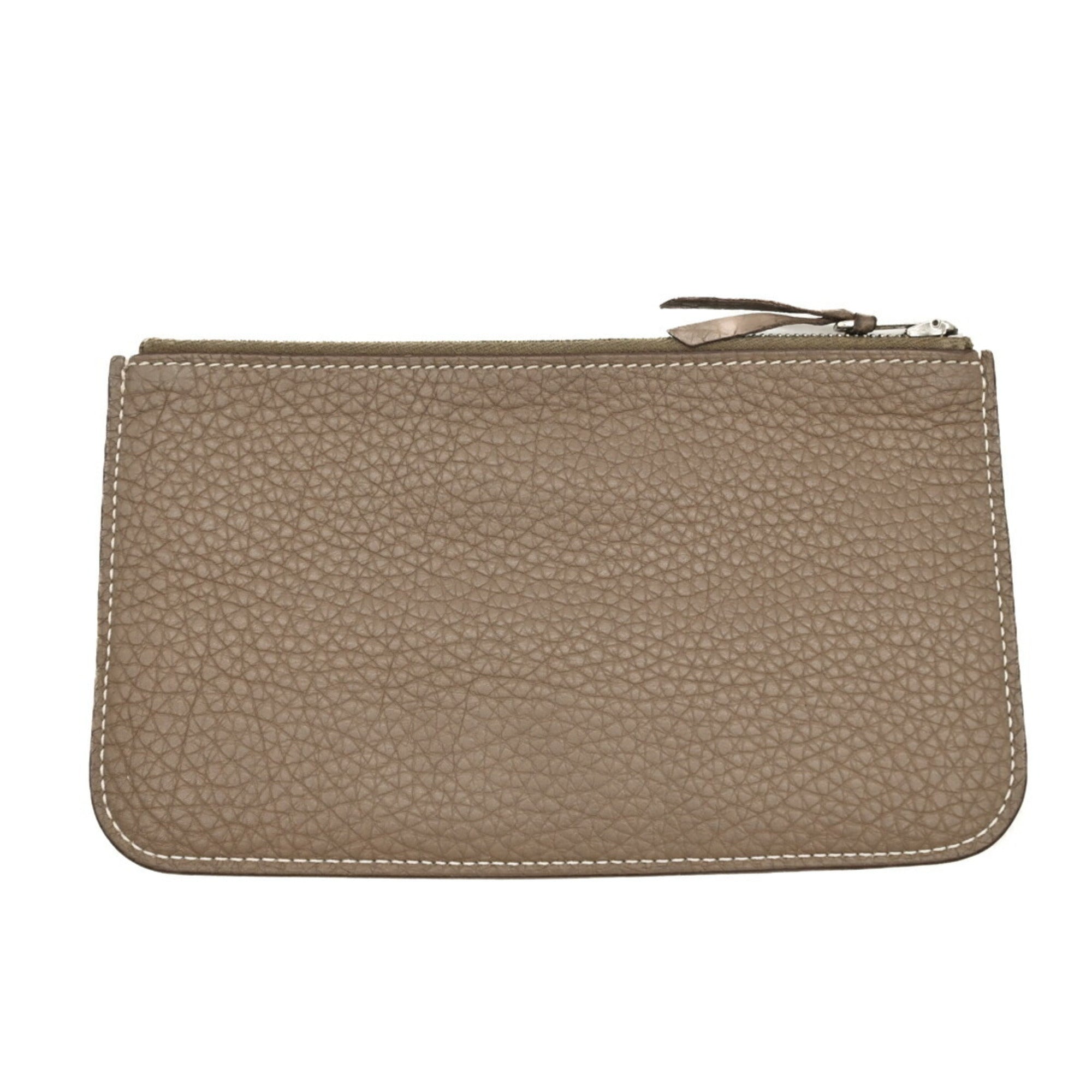 Hermes Dogon Duo Etoupe Gray Grayish Togo Leather Long Wallet (Bi-Fold) (Pre-Owned)