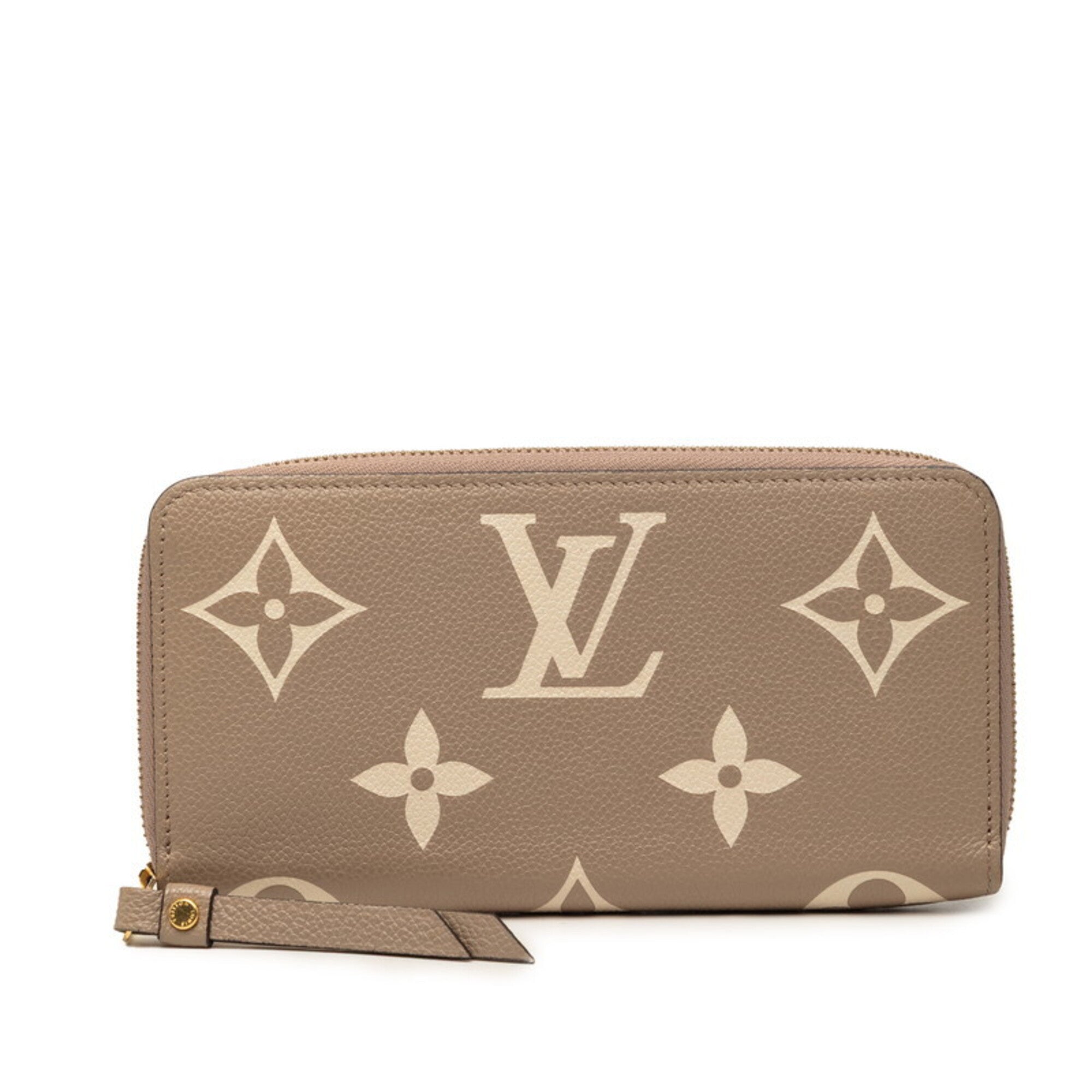 Louis Vuitton Beige Cream Tourterelle Leather Long Wallet (Bi-Fold) (Pre-Owned)