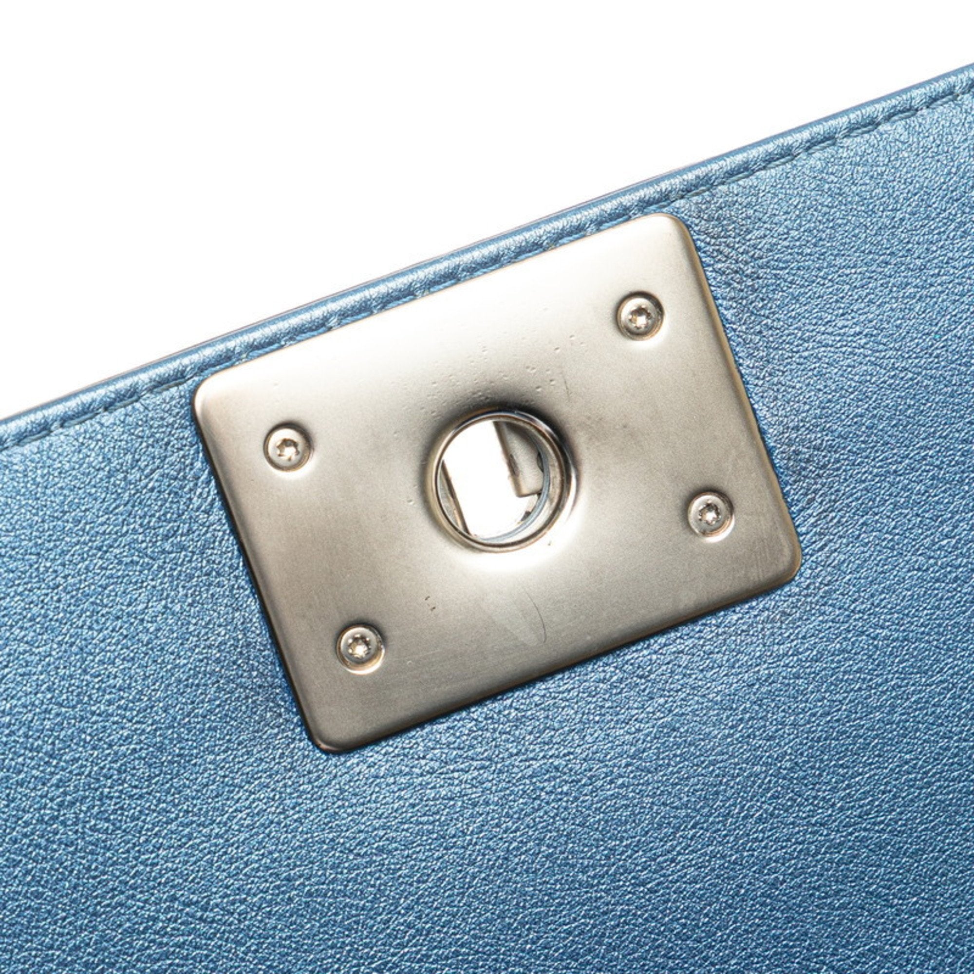 Chanel Matelasse Blue Shoulder Bag (Pre-Owned)