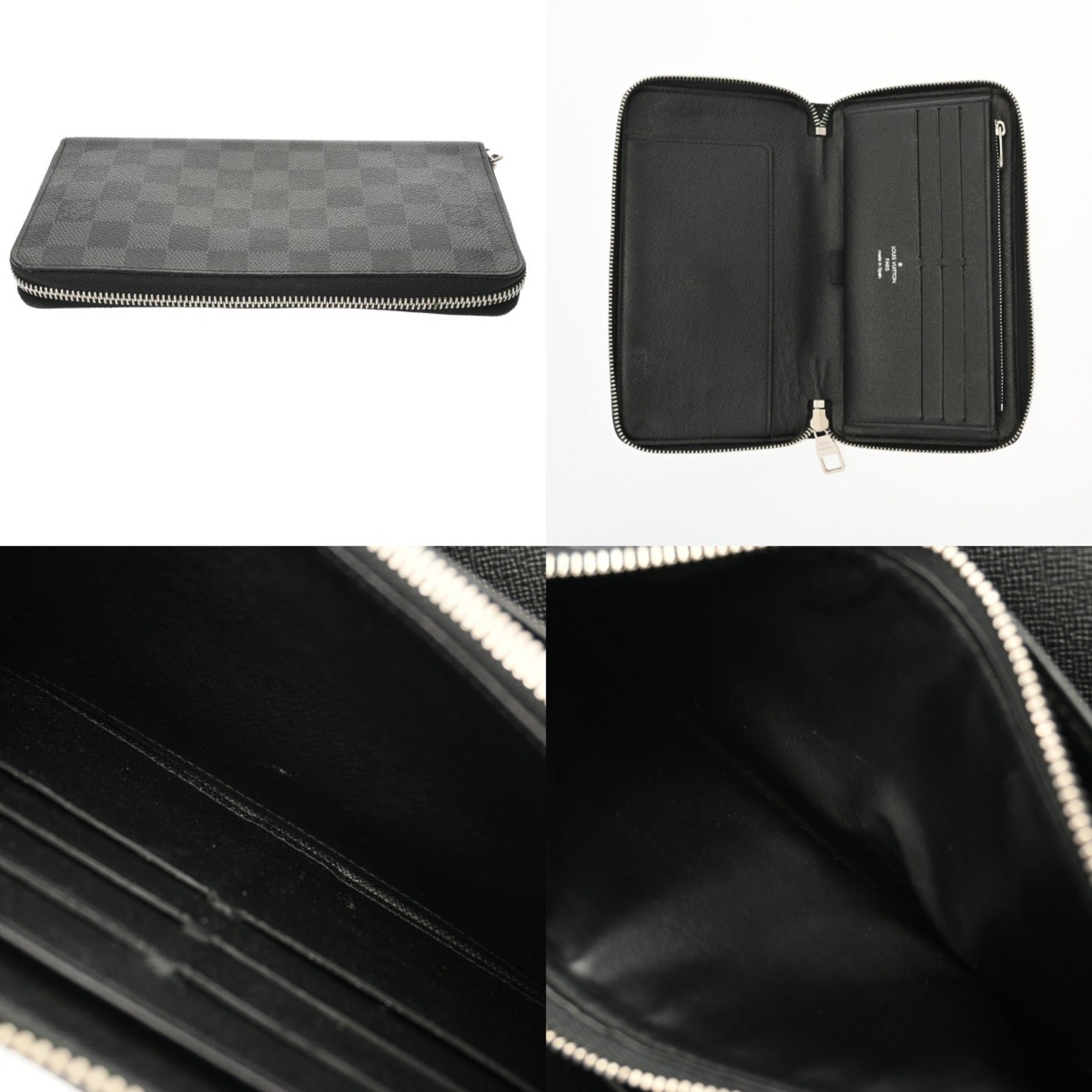 Louis Vuitton Damier Graphite Black Gray Damier Canvas Long Wallet (Bi-Fold) (Pre-Owned)
